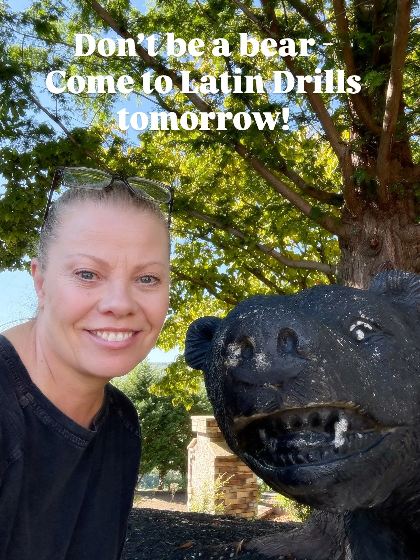 Don&rsquo;t be a grumpy bear - kick off the spooky season with me tomorrow morning at 10am at Balera as we do Latin Drills! Return to your conditioning program, catch up with me as I regale you with my bear sighting stories 😉 #latindrills #danceclas