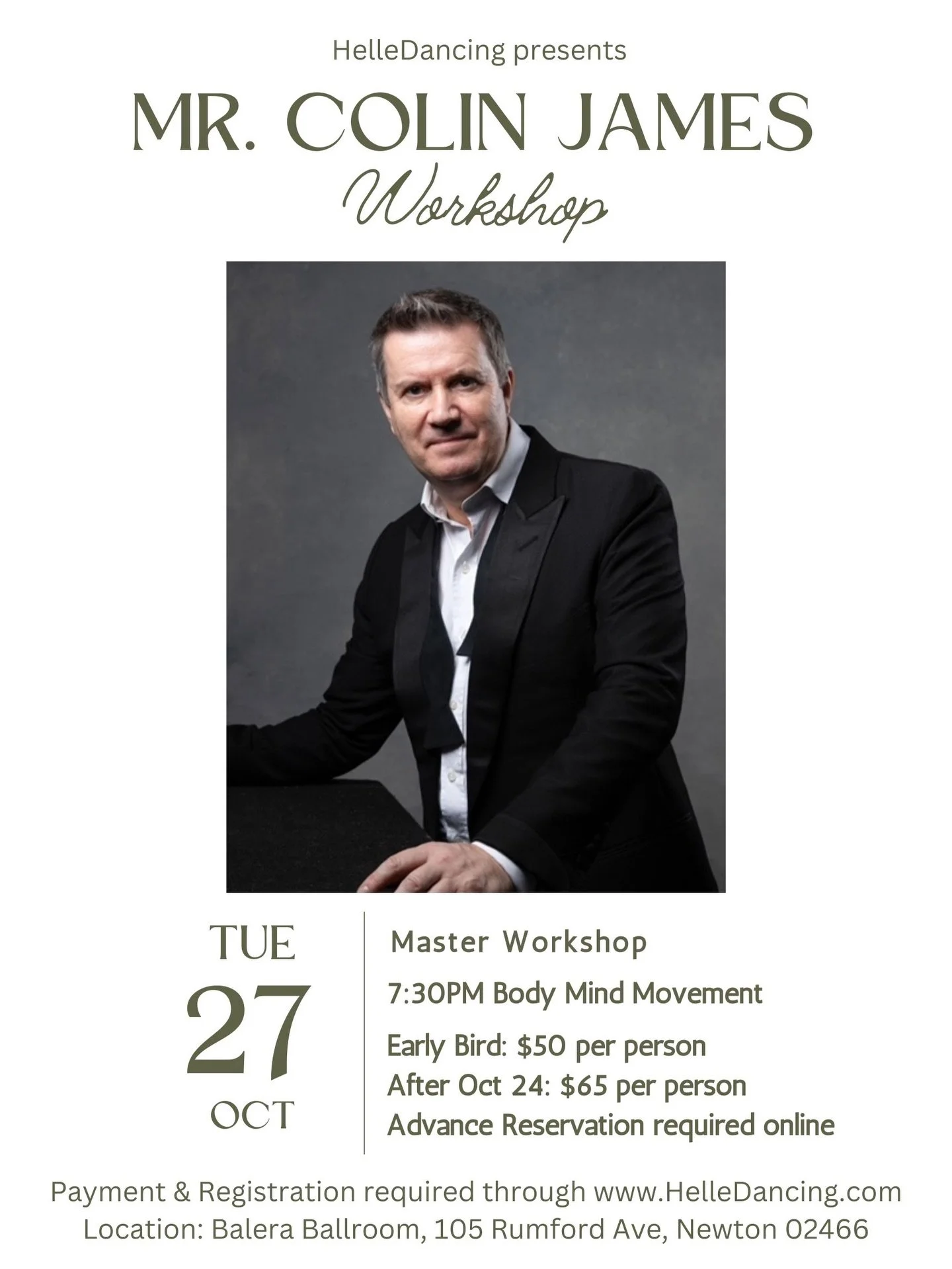 🌟 SPECIAL WORKSHOP ANNOUNCEMENT! 🌟
I&rsquo;m thrilled to welcome the legendary champion and coach, Mr. Colin James, back to Boston this month!
Join us for his special master workshop, &ldquo;Body, Mind, Movement,&rdquo; and explore the artistry, te
