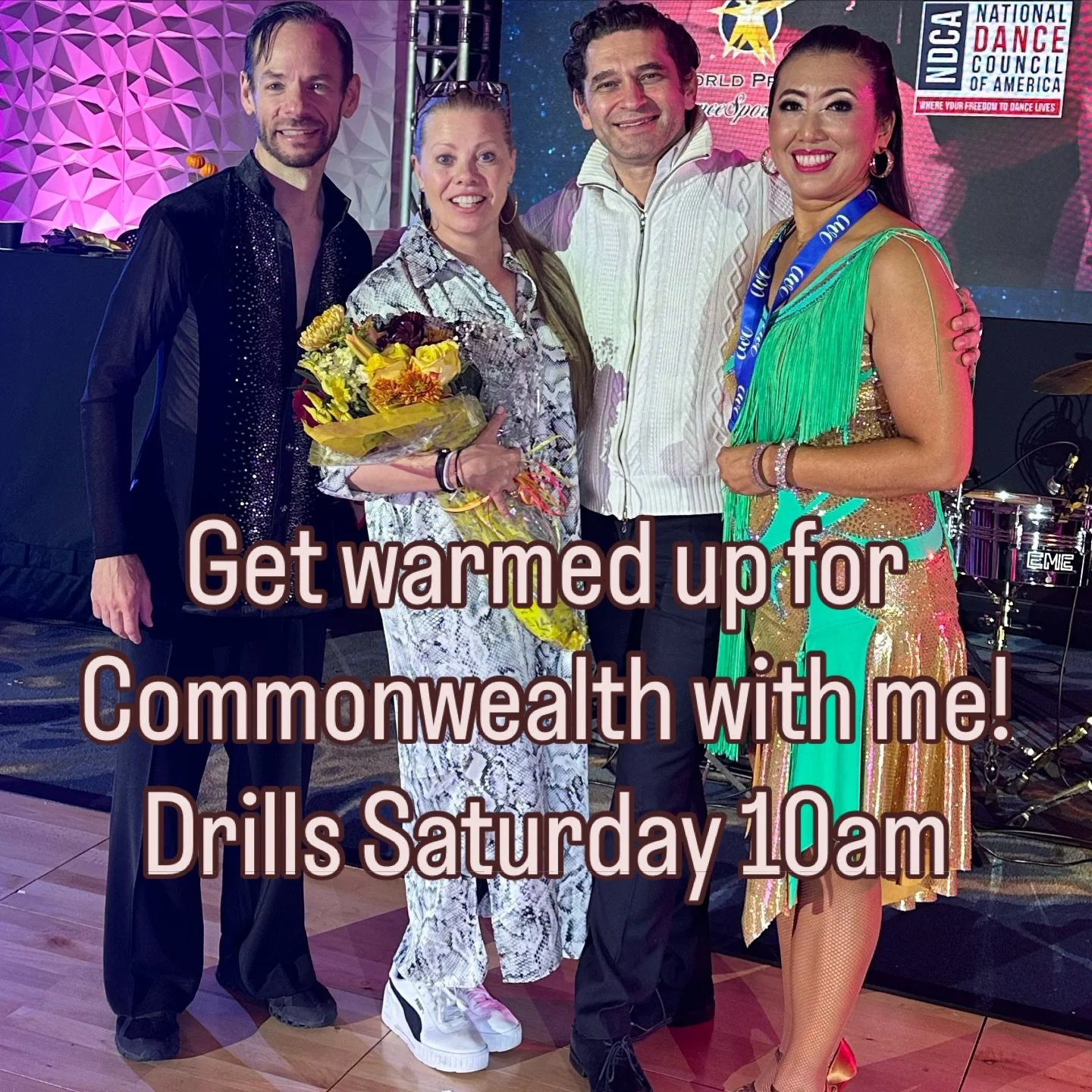 Commonwealth Classic is around the corner, so join me the final weekend before the comp!! 🤯😱 wake up your body and get warmed up with my signature Drills class on Saturday 10am and feel confident. 🫡😁 HelleDancing.com to sign up in advance. Latin 