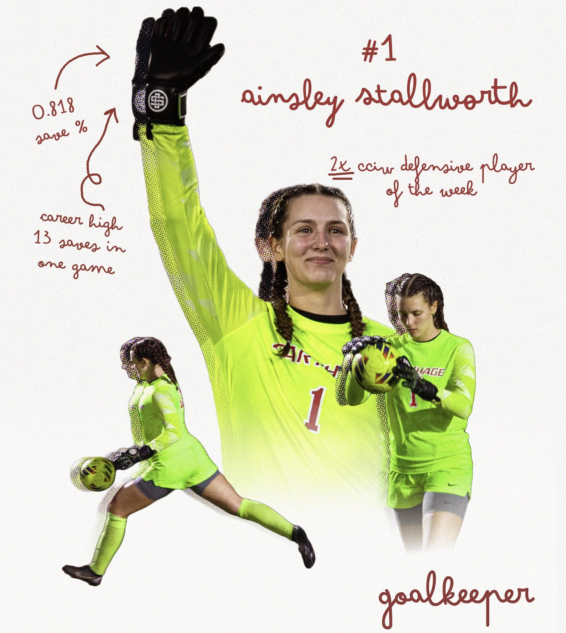 Prompt: Create a poster for an athlete at school.