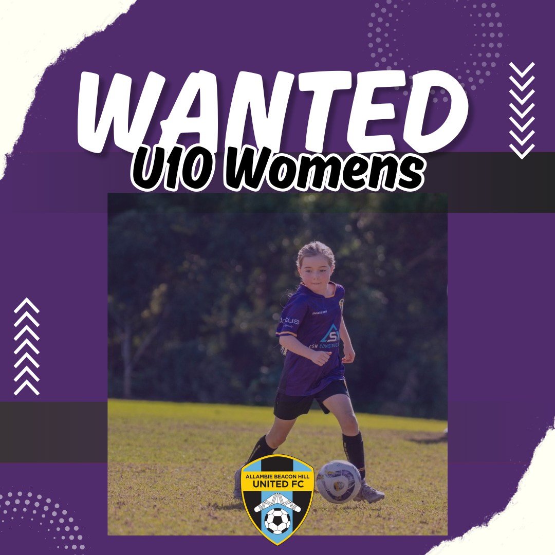 ⚽Have you got a 9/10 year old daughter who is interested in playing soccer this season?⚽

Reach out to Chantal by calling or texting 0415 717 981 for more information.

#PlayUNITED 🖤💜