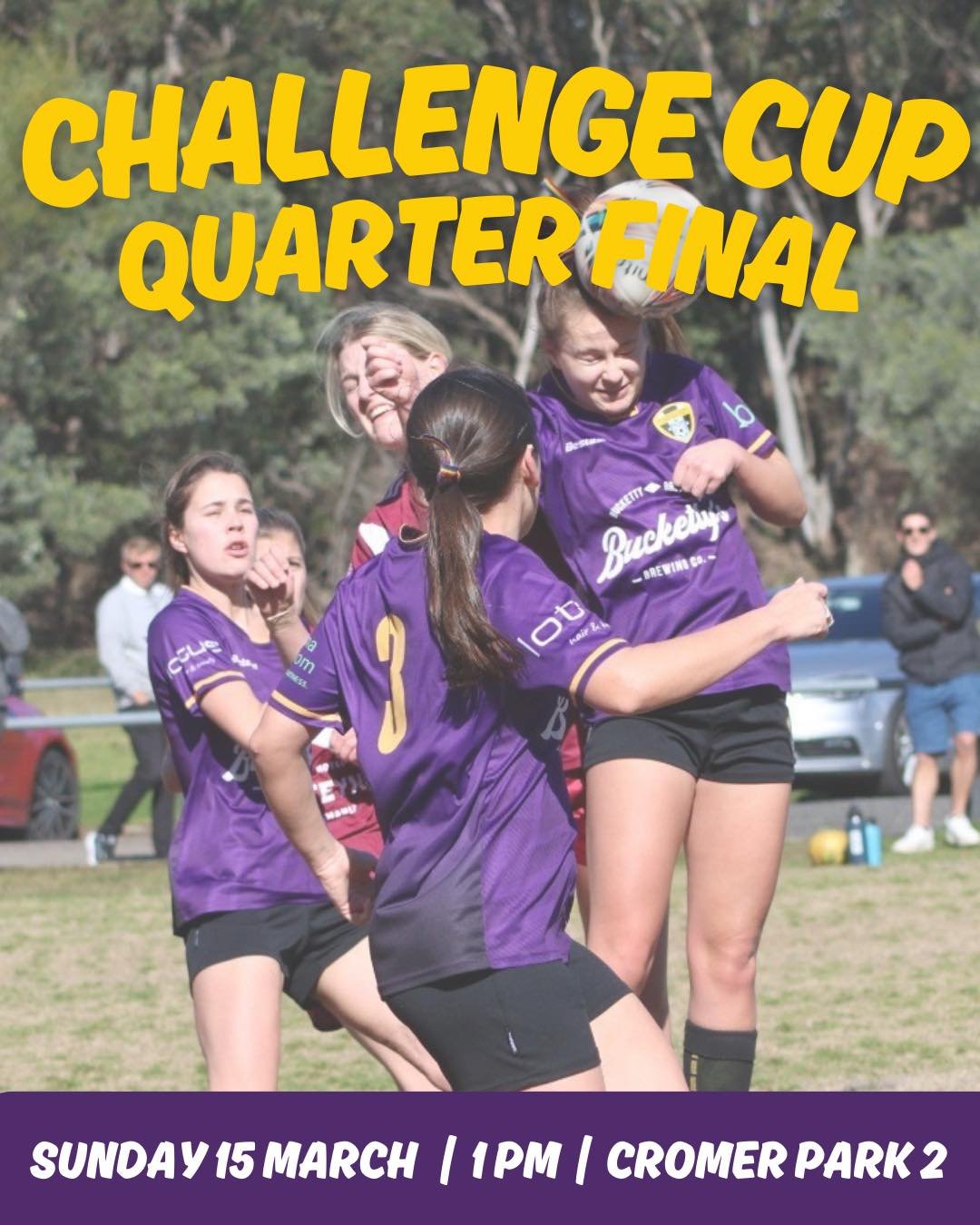 ⚽ Women&rsquo;s Premier League &ndash; Challenge Cup Quarter Final ⚽

📅 Sunday 15th March
📍 Cromer Park 2
⏰ Kick-off: 1:00 PM
🔥 ABH vs Forest Killarney 🔥
Come down and support the girls as they battle it out for a place in the Challenge Cup Semi 