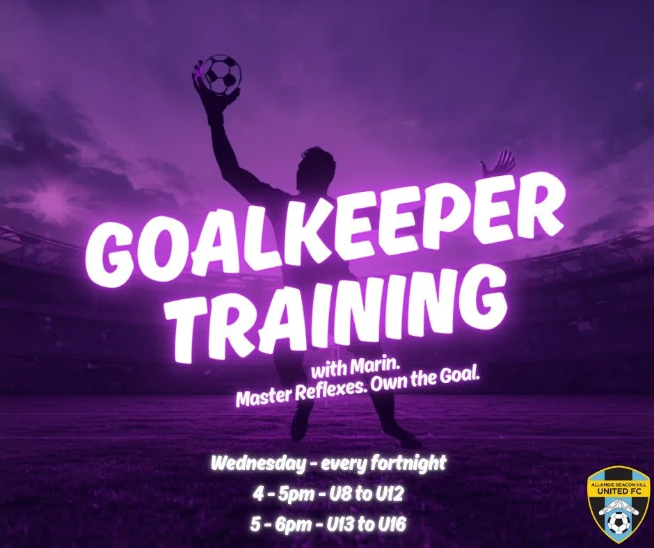 ⚽🥅 Goal Keeper training with Marin is BAAAACK! 🥅⚽

Every second Wednesday, alternating locations, but the times will always be the same. 
Juniors - 4:00 - 5:00pm
Youth - 5:00 - 6:00pm

Tomorrow night we kick off at Millers!

#PlayUNITED 💜🖤