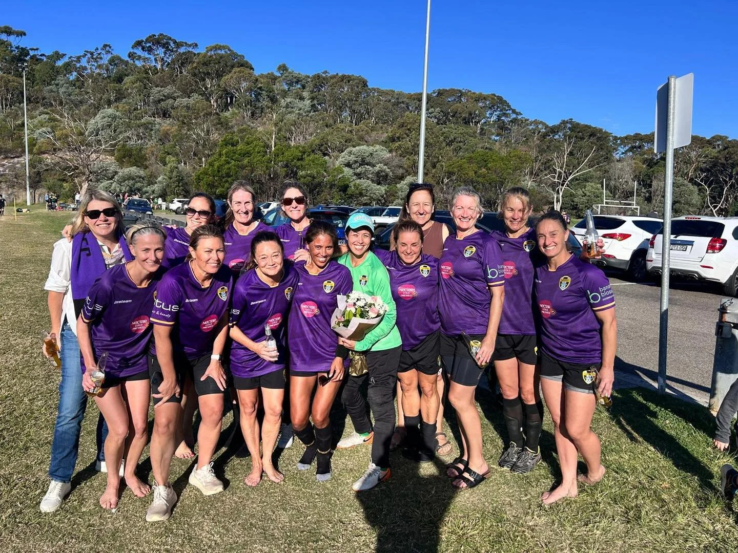 ABH United&rsquo;s W40/1 found the best way to spend Mother&rsquo;s Day &mdash; playing with friends, laughing way too much, and topping it all off with another win 🏆💐

#PlayUNITED 💜🖤 #W40s #MothersDayFootball