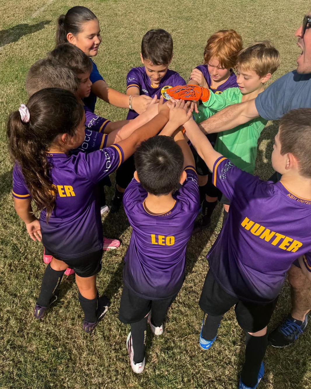 Future stars in action today for ABH United ⚽️💜Our Under 9s brought the energy, teamwork and plenty of smiles to the pitch. Great effort from all the players out there representing the club with pride! 👏🙌

#PlayUNITED 💜🖤 #FutureStars #Grassroots