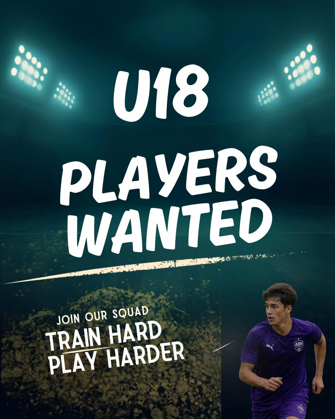 🚨 PLAYERS WANTED 🚨

ABH United U18/3 are looking for players to join the squad for the 2026 season! ⚽💜

A great group of players, strong club culture, and the perfect place to develop your game while enjoying your football.

Whether you&rsquo;re r