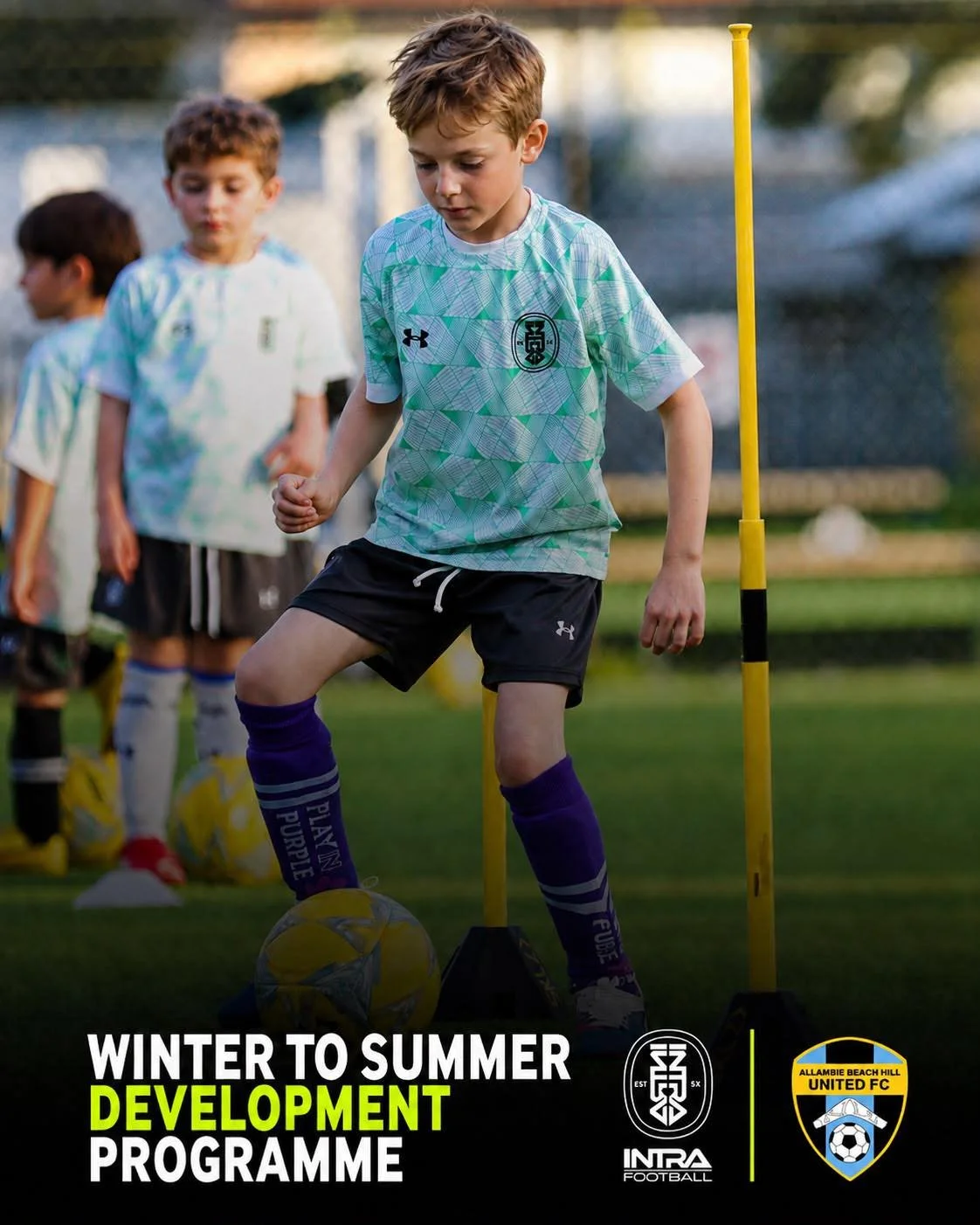 DEVELOPING BETTER PLAYERS.

The ABH &times; INTRA Summer Development Programme is designed to help your child keep developing their soccer skills throughout the off-season.

Players train in small groups, focusing on the skills and game understanding