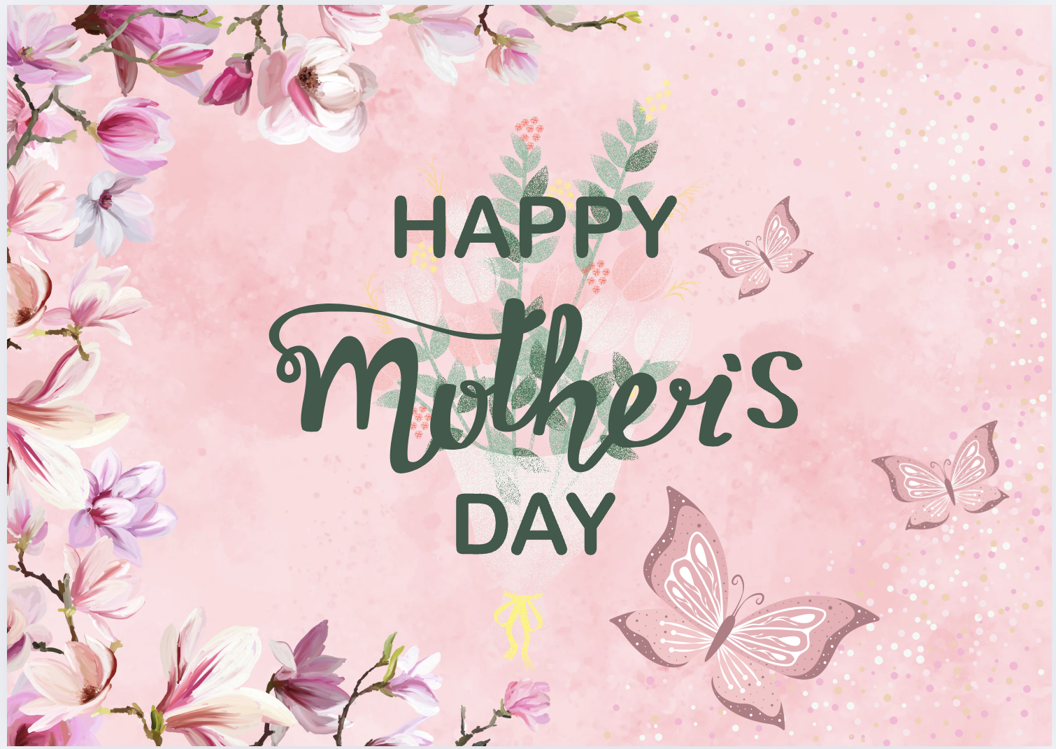 Pink Mother's Day PDF Card Design