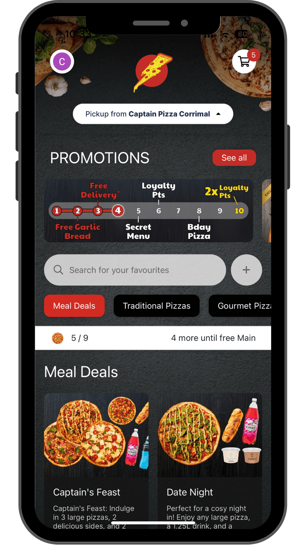 Download Captain Pizza App | Order Pizza On The Go