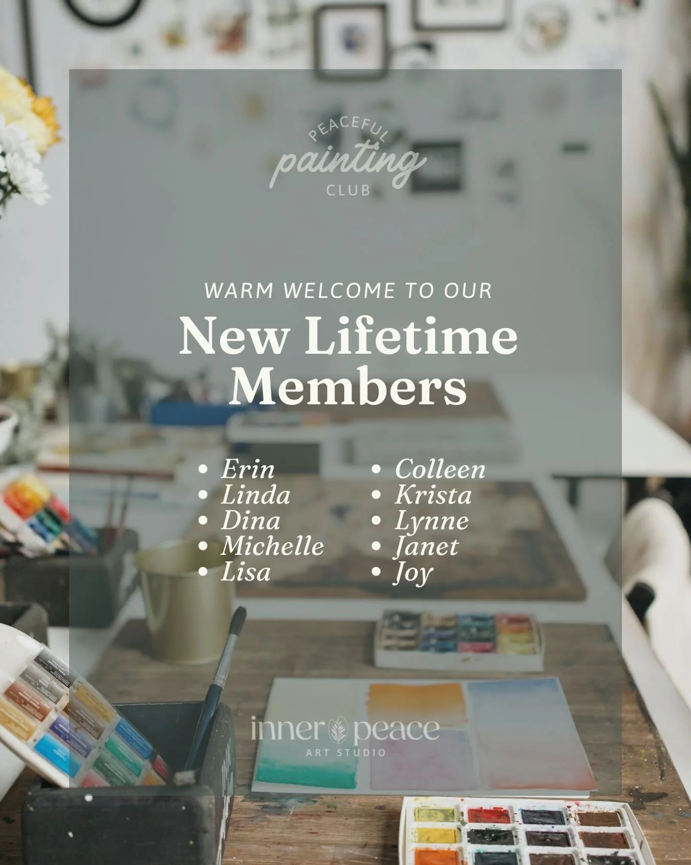 A tiny window opened for our day-ones, the folks who&rsquo;ve been with us since the very beginning, to snag a lifetime pass to Peaceful Painting Club at the most accessible price we&rsquo;ll ever offer. Every single pass was claimed and we raised $2