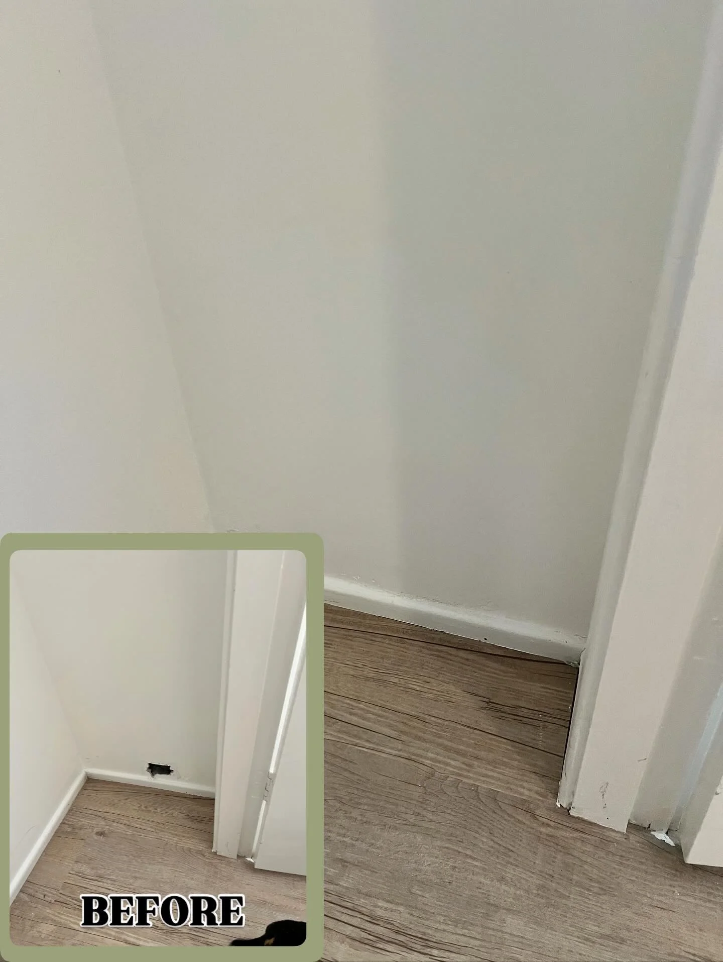 Have you got old service cable points to be remover? This property had a number of old service cable holes patched and painted. 

↙️ Have a look at the hole that was there before

📞 Contact us today for an obligation free quote for all your property