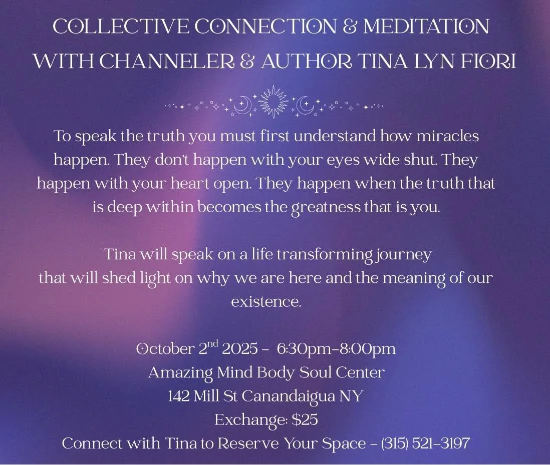 If youre ready to embody the spark of change humanity is evolving into then you may want to land in this space next Thursday evening! 

We are Super grateful tina has become connected within our center~ every interaction deepens the knowing of our wh