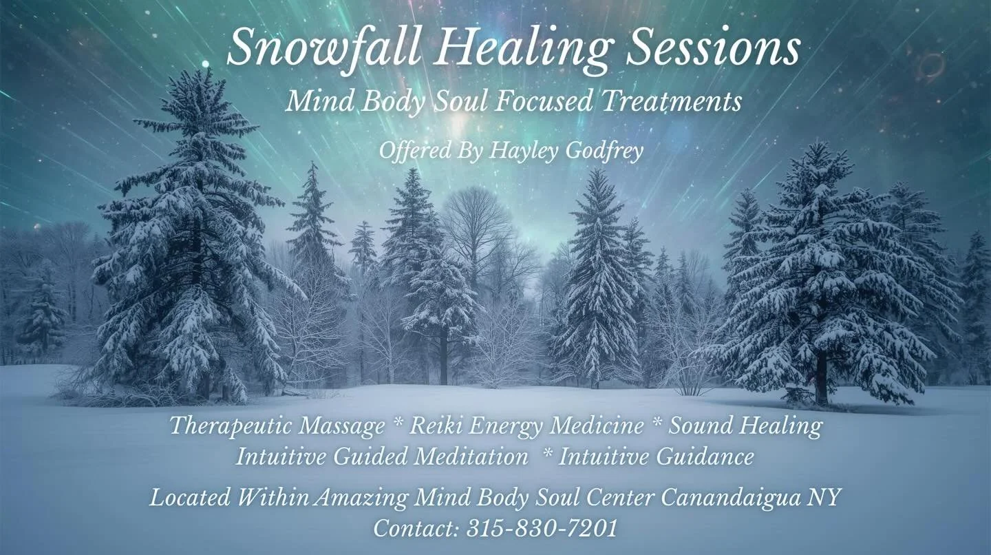 Snowfall Healing Sessions ~ Offered by Hayley Godfrey🤍

A gentle winter invitation to slow down, soften, and come home to yourself.

These Mind, Body, Soul focused treatments are intuitively guided and uniquely tailored to what you&rsquo;re holding&