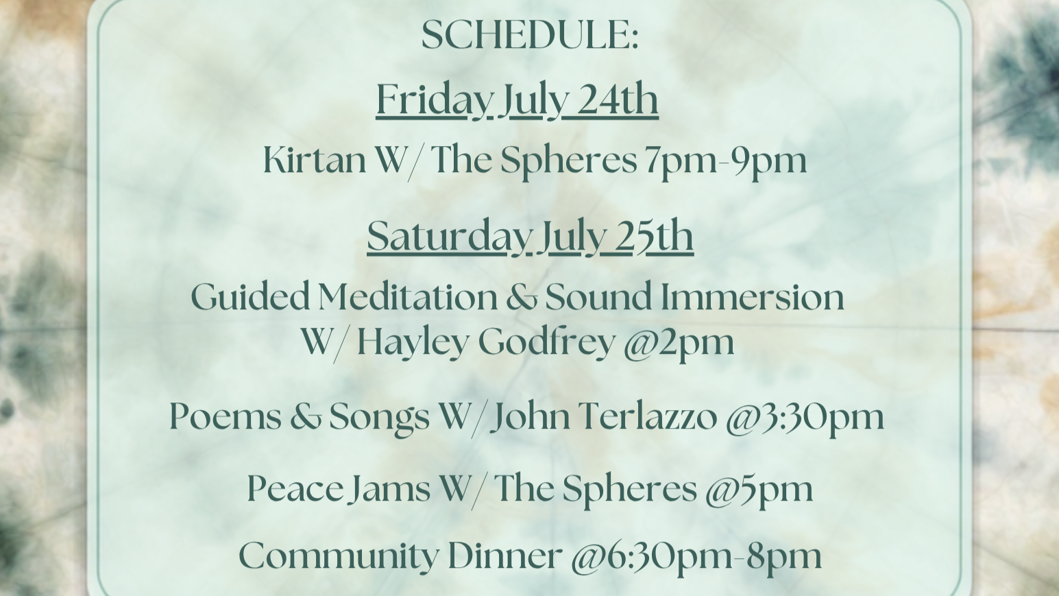 Into The Heart: A 2 Day Sound Gathering 