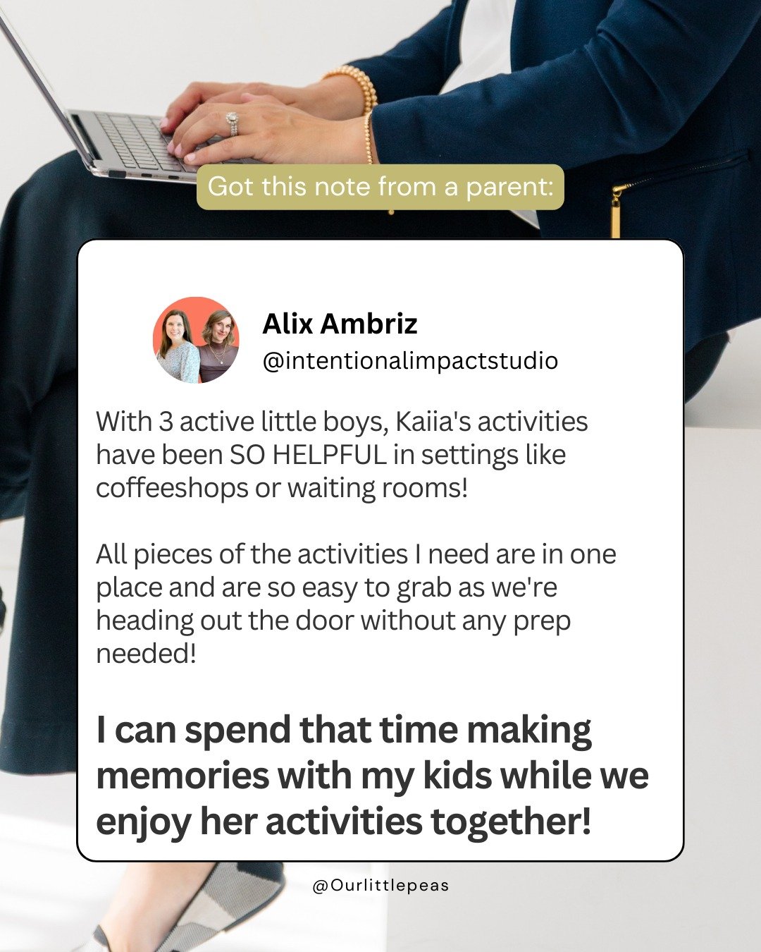 Activities that are designed for learning to take place anywhere!

Having a plan in place can be so supportive for taking action.

We always keep a bag of our recent activities on our car for on the go fun!

Whether that's like what @intentionalimpac