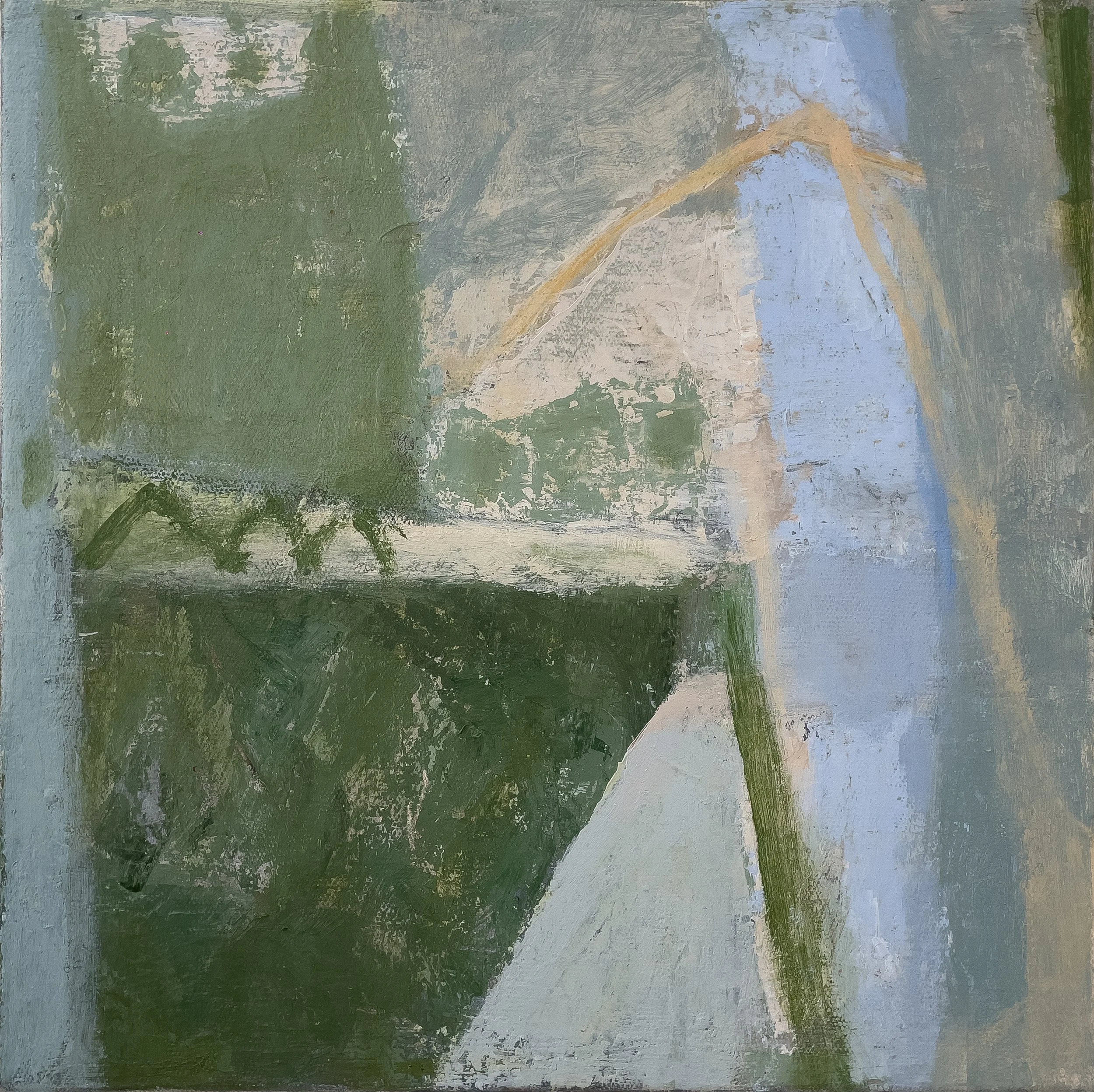 Harbour II, Crete | acrylic on linen, 2026 (32 cm x 32 cm)