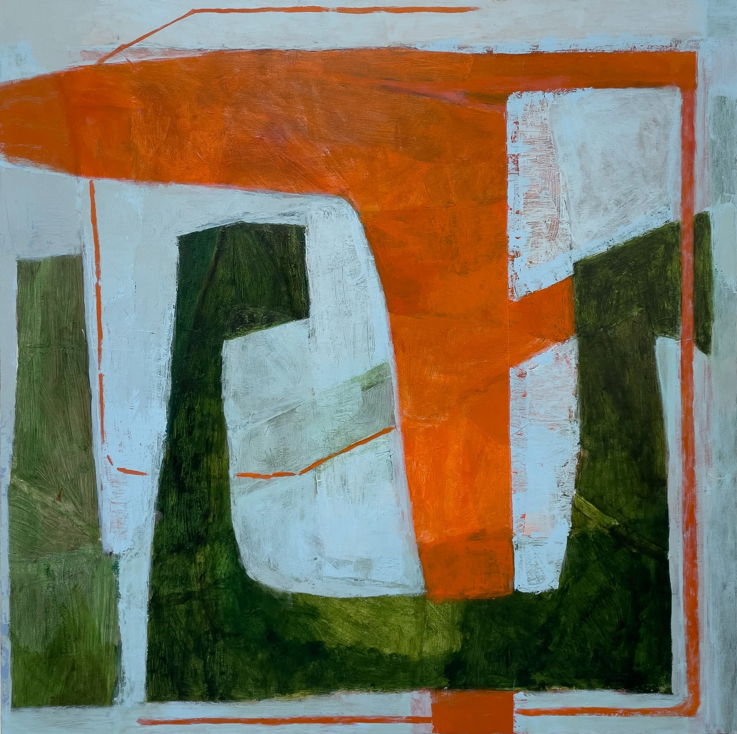 Between The Lines | acrylic on canvas, 2026 (1 m x 1 m)