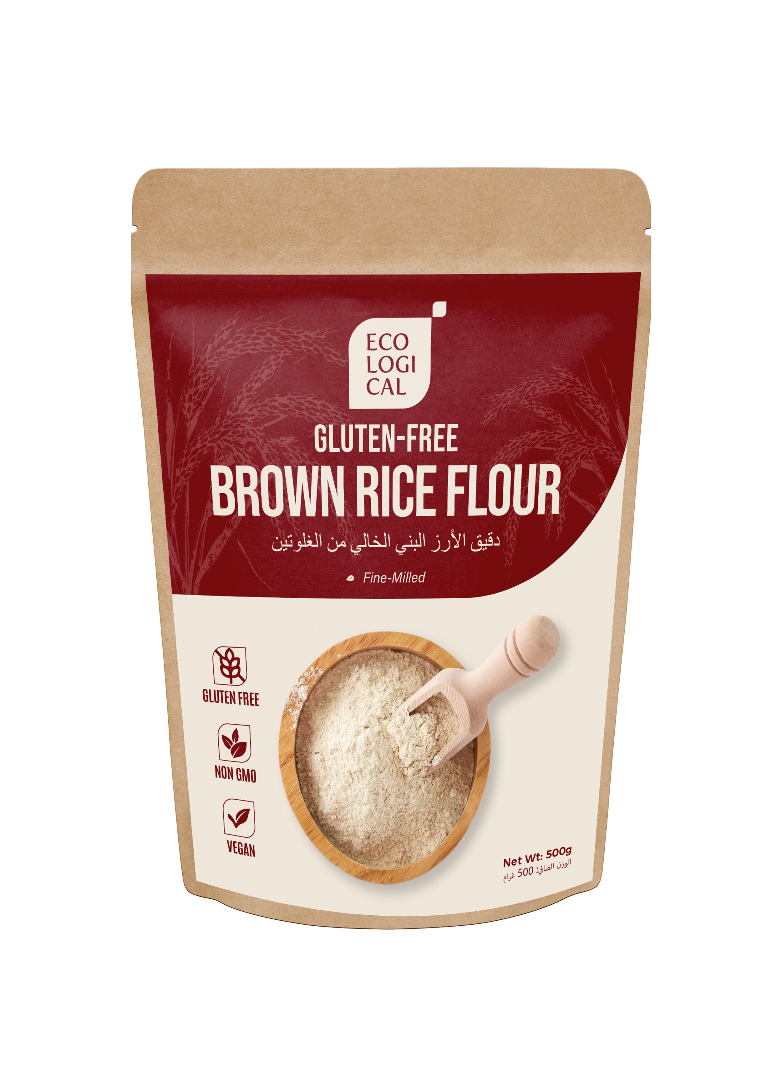 ECOLOGICAL Gluten-Free Brown Rice Flour, 500g
