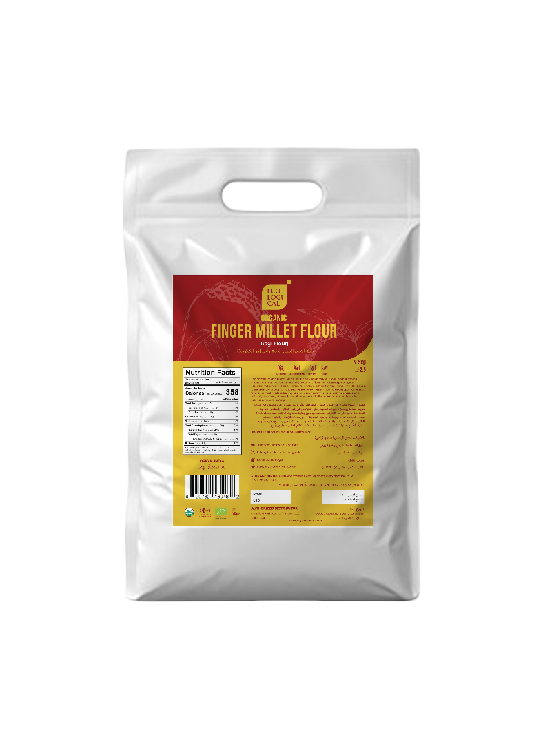 Organic Finger Millet Flour (Ragi Flour), 2.5 Kg