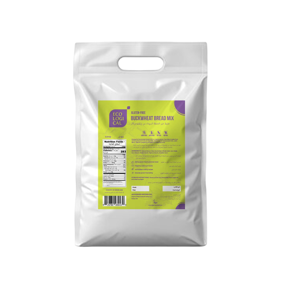 ECOLOGICAL Gluten-Free Buckwheat Bread Mix, 2.5 Kg