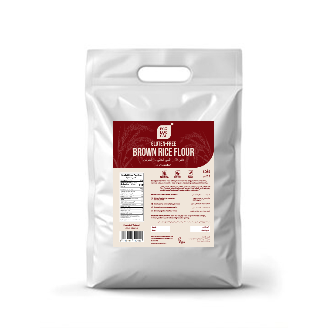 ECOLOGICAL Gluten-Free Brown Rice Flour, 2.5 kg