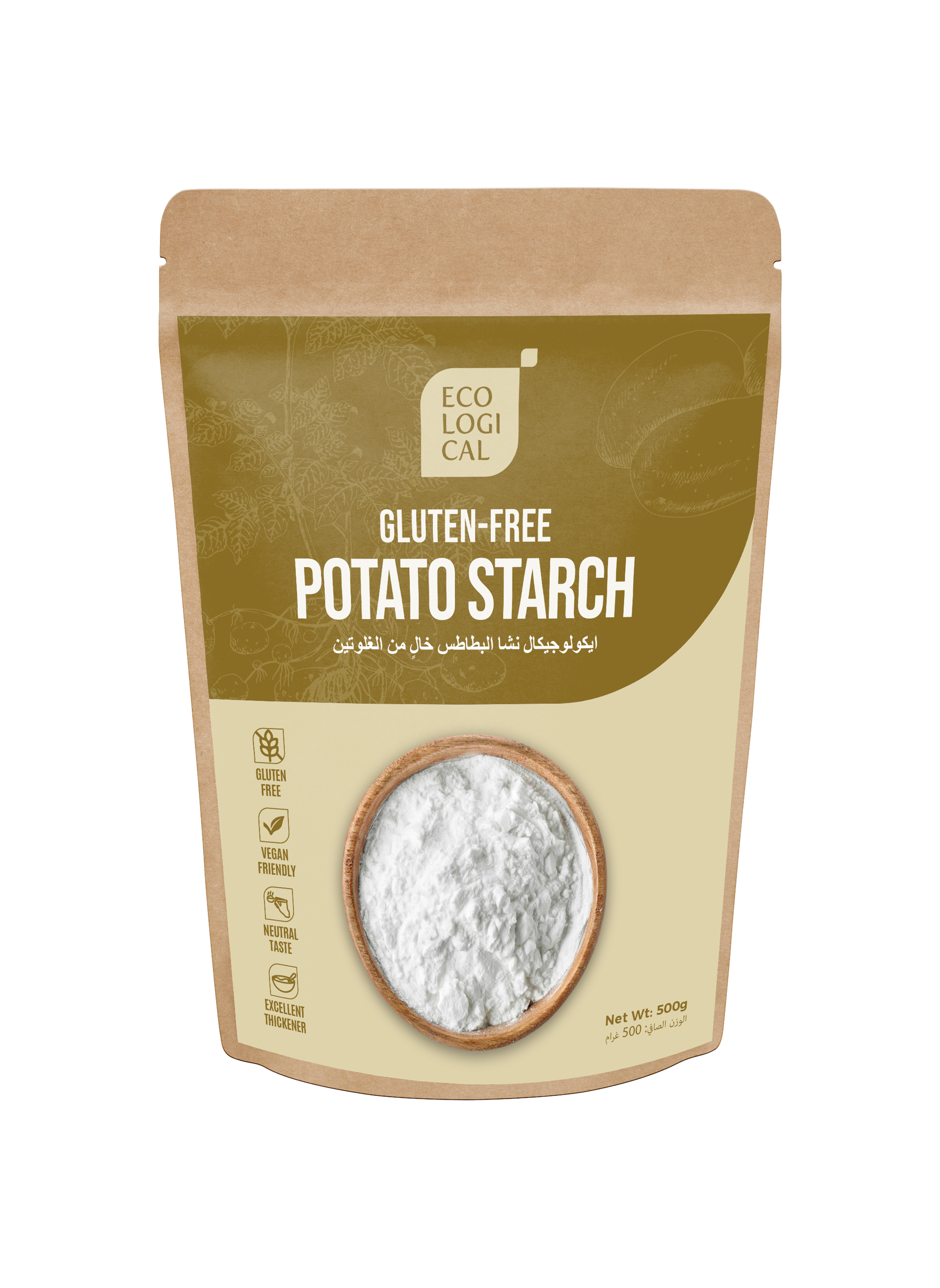 ECOLOGICAL Gluten-Free Potato Starch, 500g
