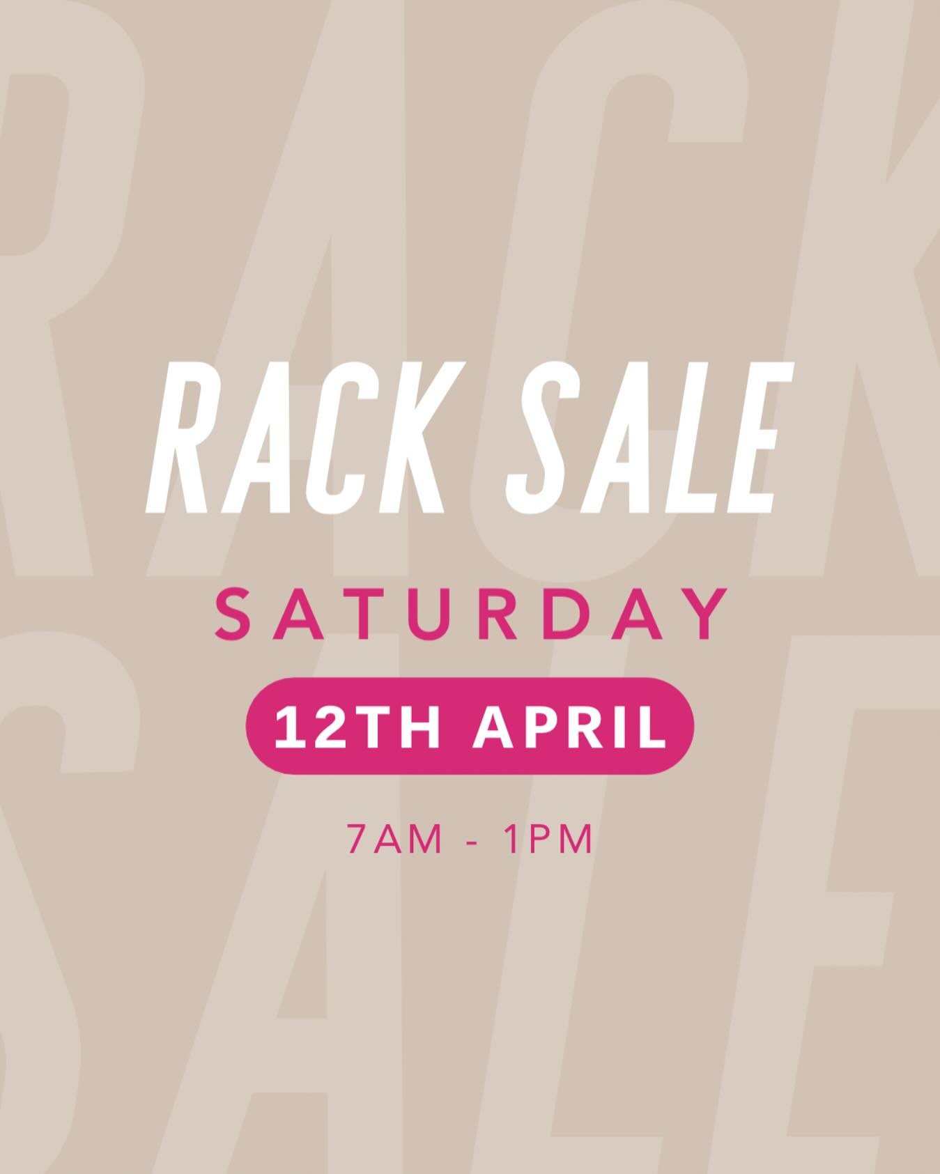 NEW DATE ALERT! 
We wanted to make sure our first rack sale was a hit so we have now moved this event to the 12th April. Let's pray for no rain 🙌🏻
Come shop your fav bloggers wardrobe! There will be local brand showcases, giveaways and more 👏🏼👏?