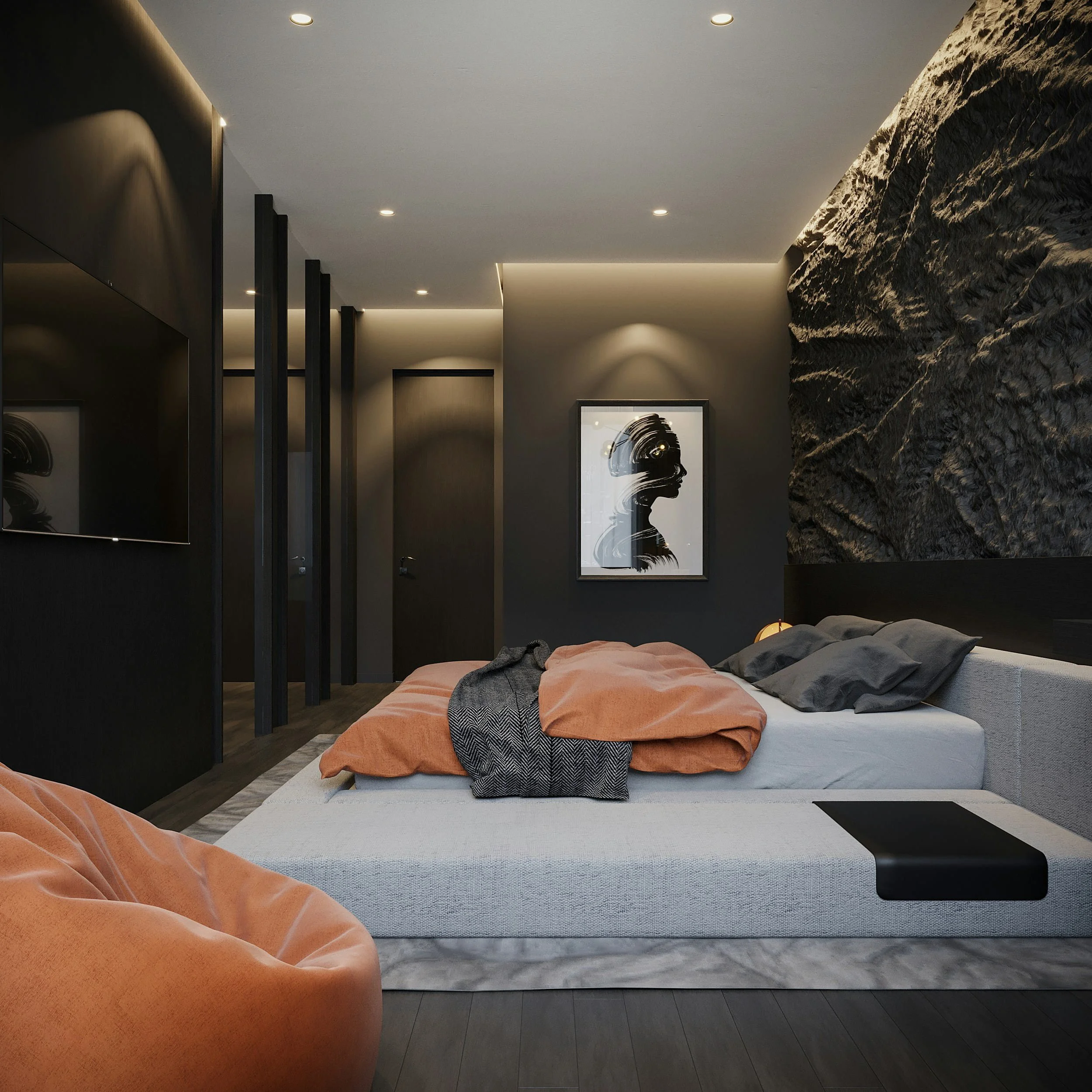 Bedroom interior showcasing emotional and sensory considerations in Aether Interior’s Deep Discovery methodology.