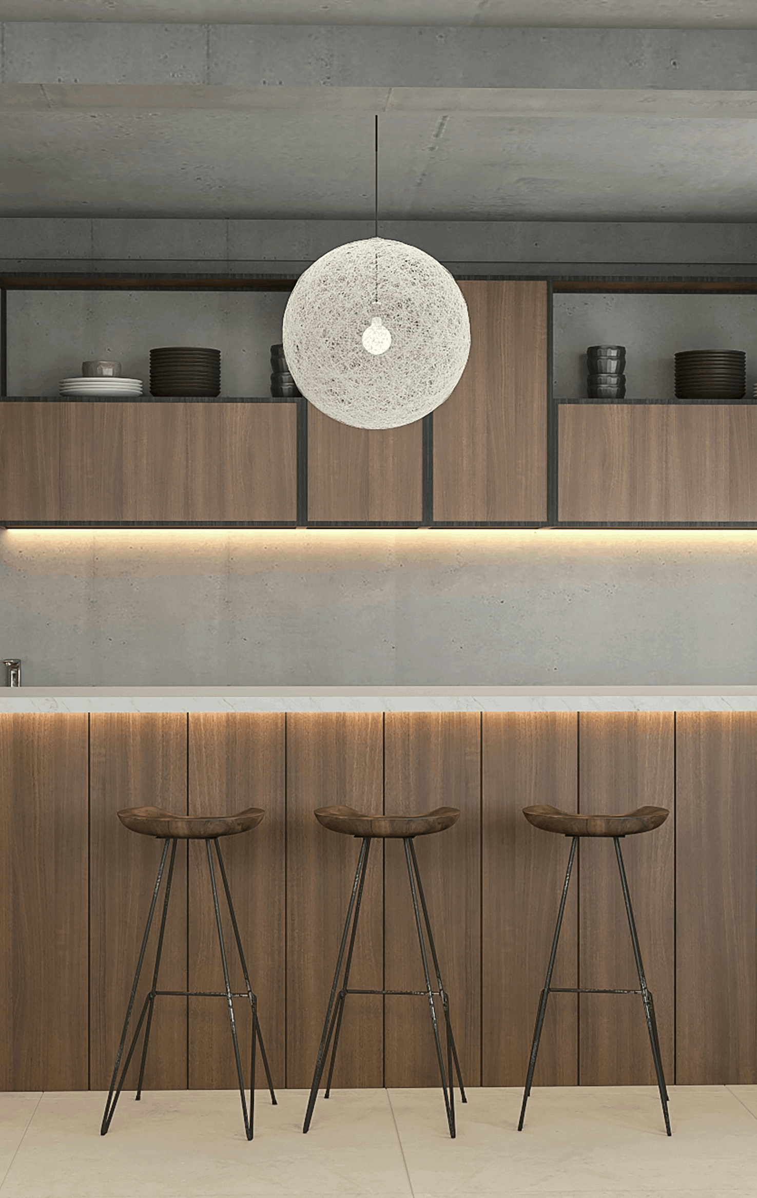 Open-concept kitchen interior design in a Singapore home, designed for intuitive movement, social connection, and seamless integration with living spaces.