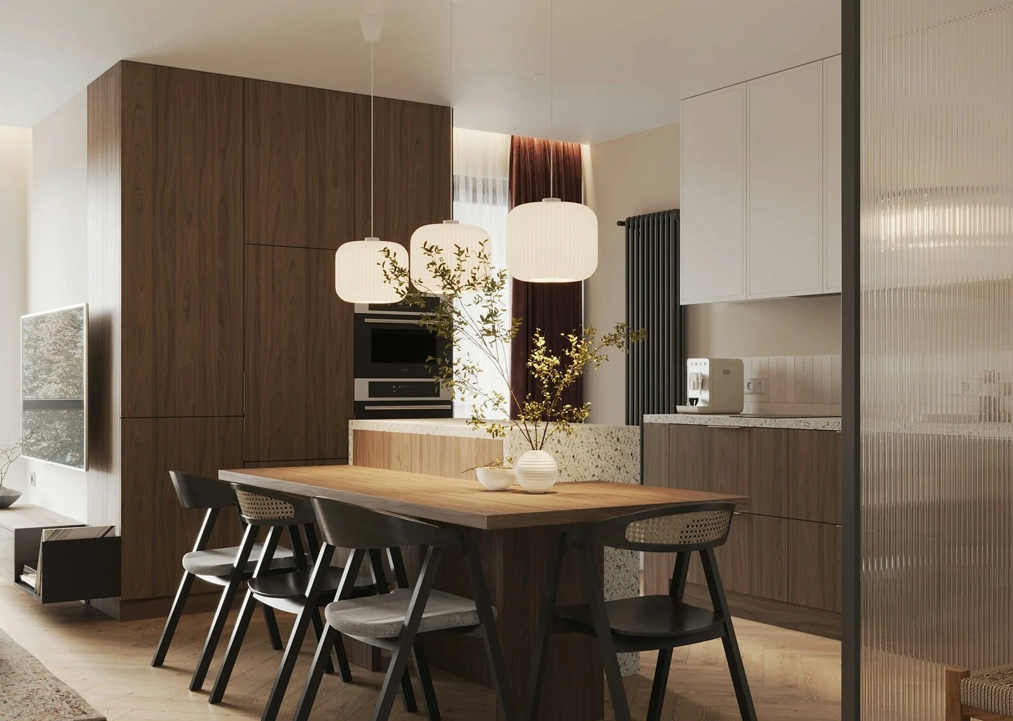 Completed residential interior renovation showcasing coordinated design and construction execution.