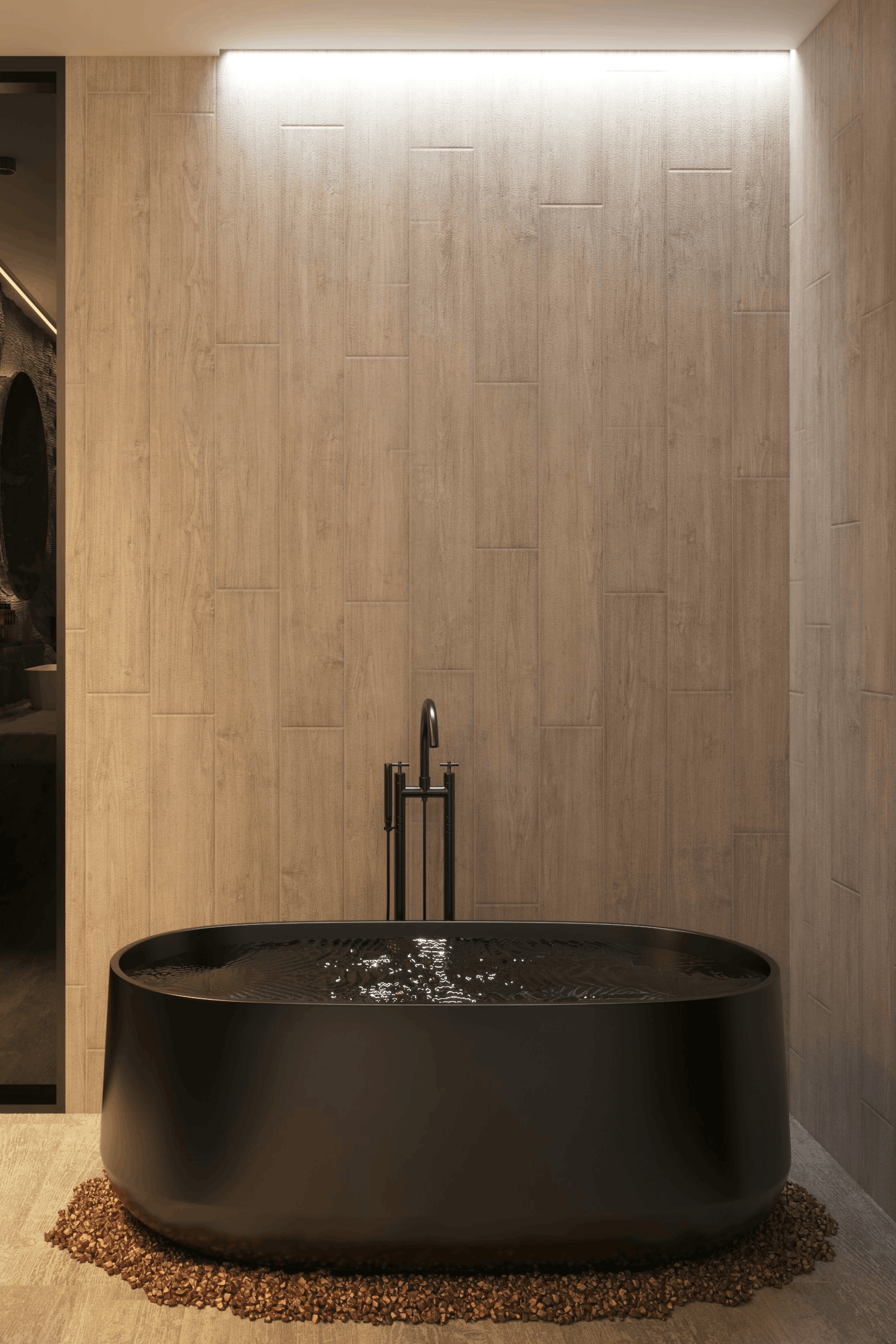 Luxury bathroom interior design in Singapore with serene lighting, refined finishes, and a spa-like atmosphere tailored to daily rituals and emotional wellbeing.