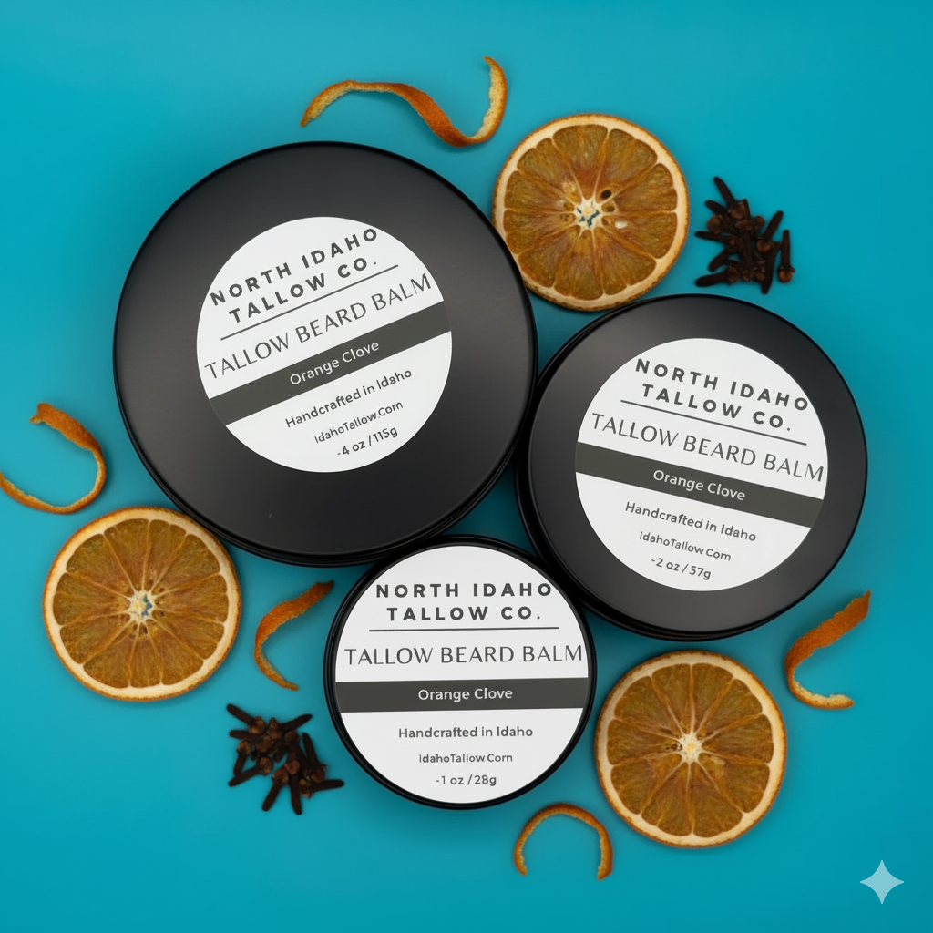 Orange Clove Tallow Beard Balm