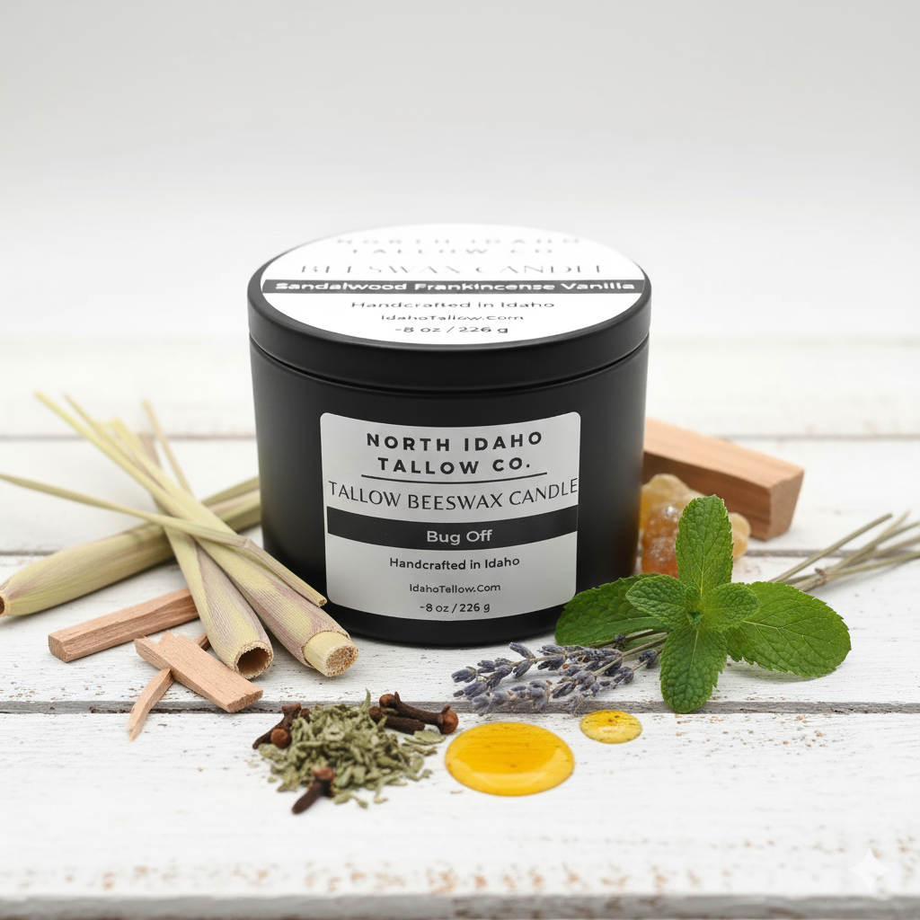 Bug Off Tallow Beeswax Candle