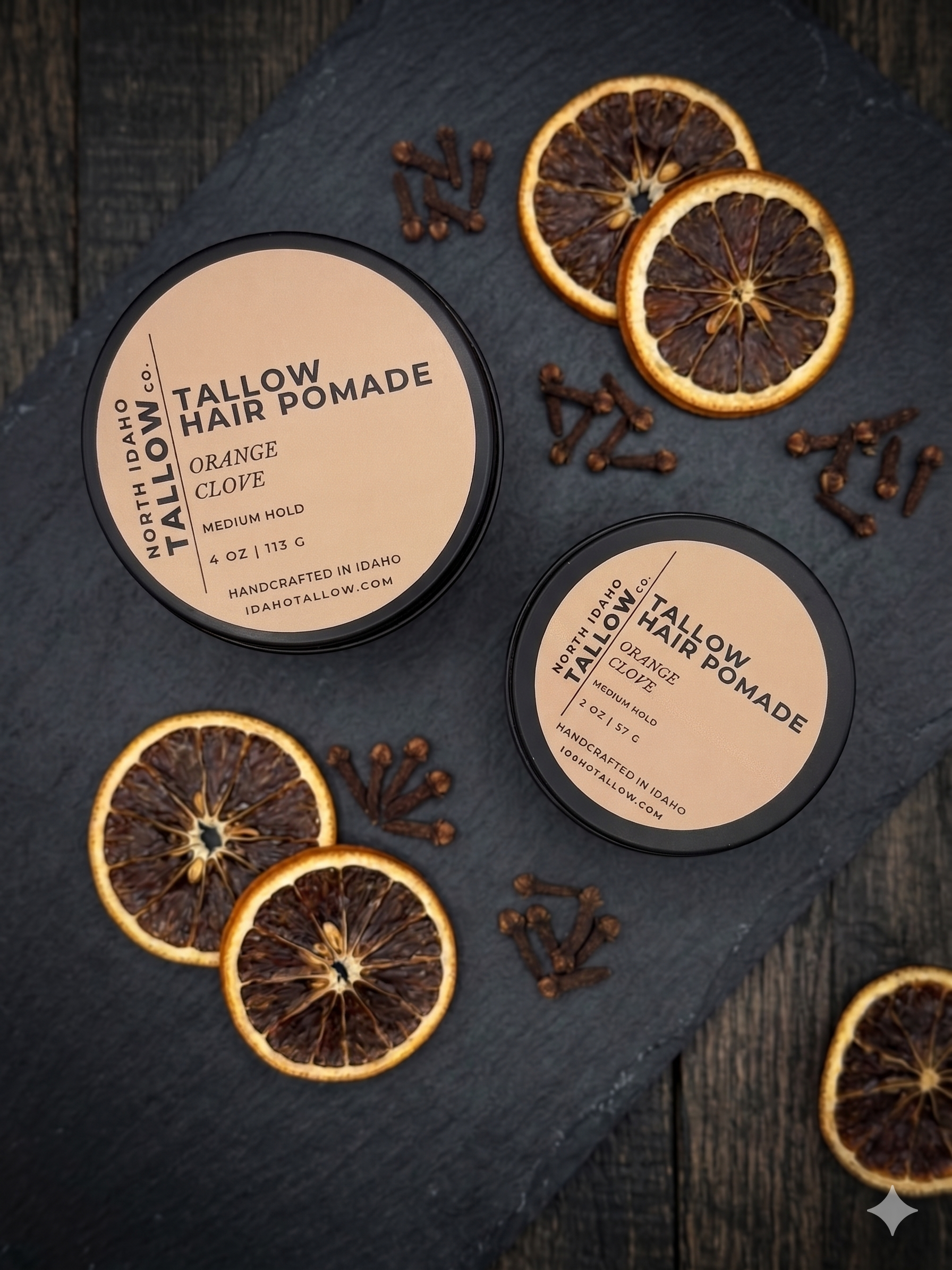 Orange Clove Tallow Hair Pomade