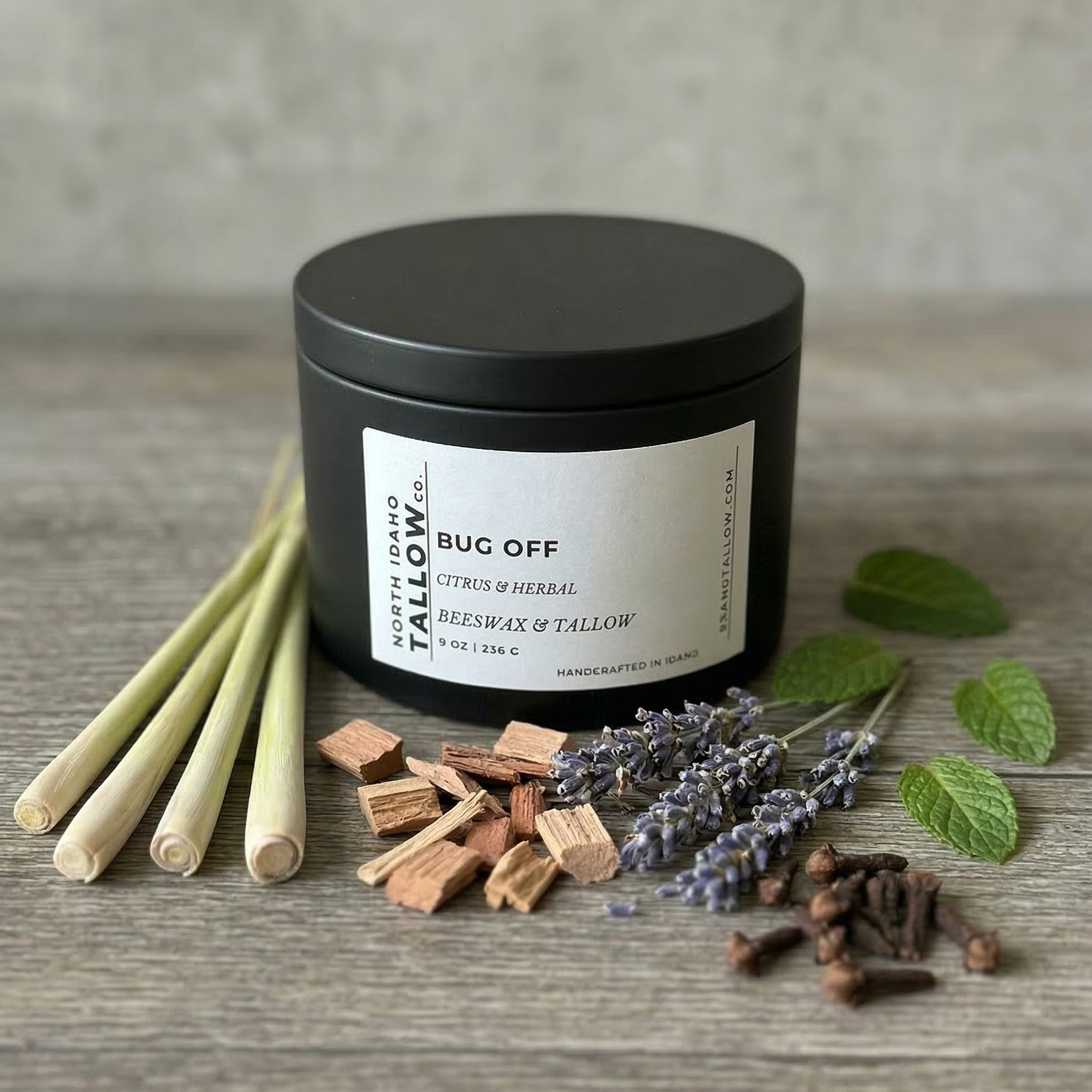 Bug Off Tallow Beeswax Candle