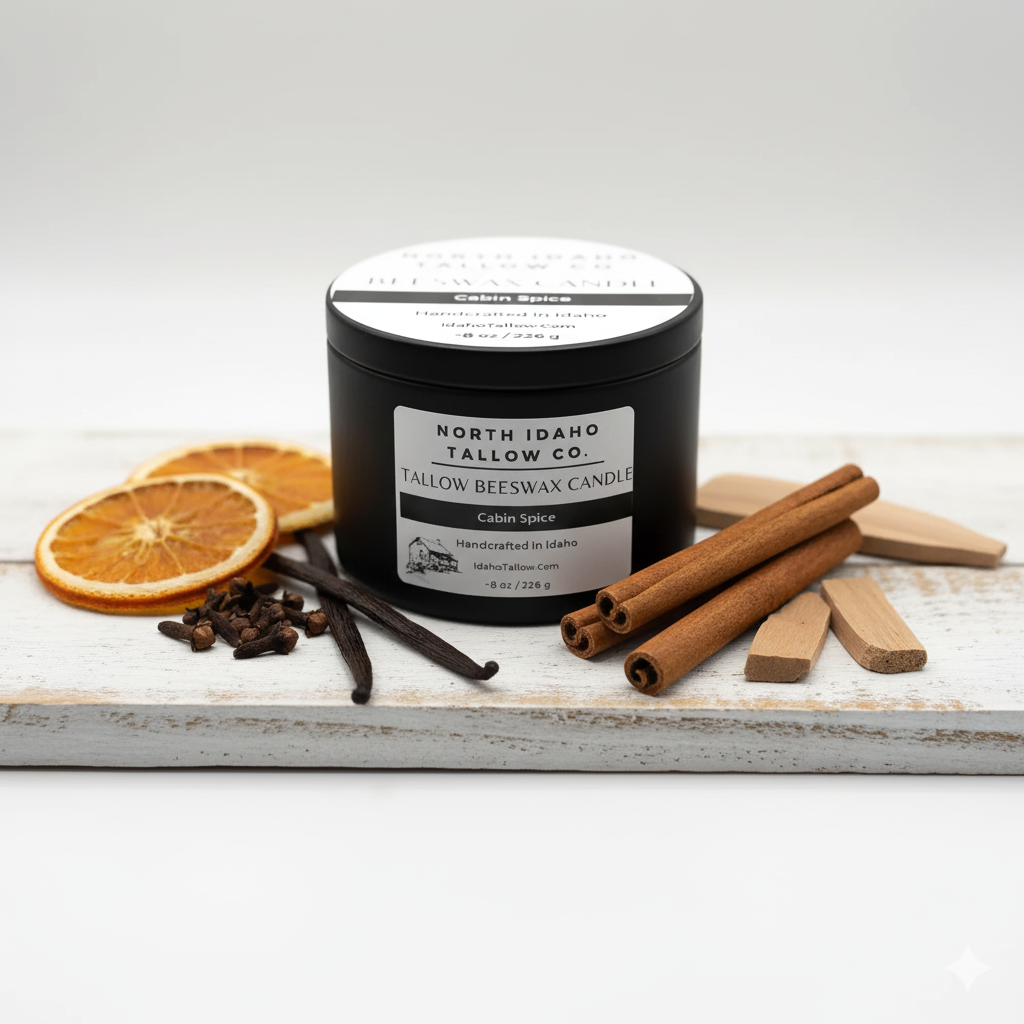 Cabin Spice Tallow Beeswax Candle