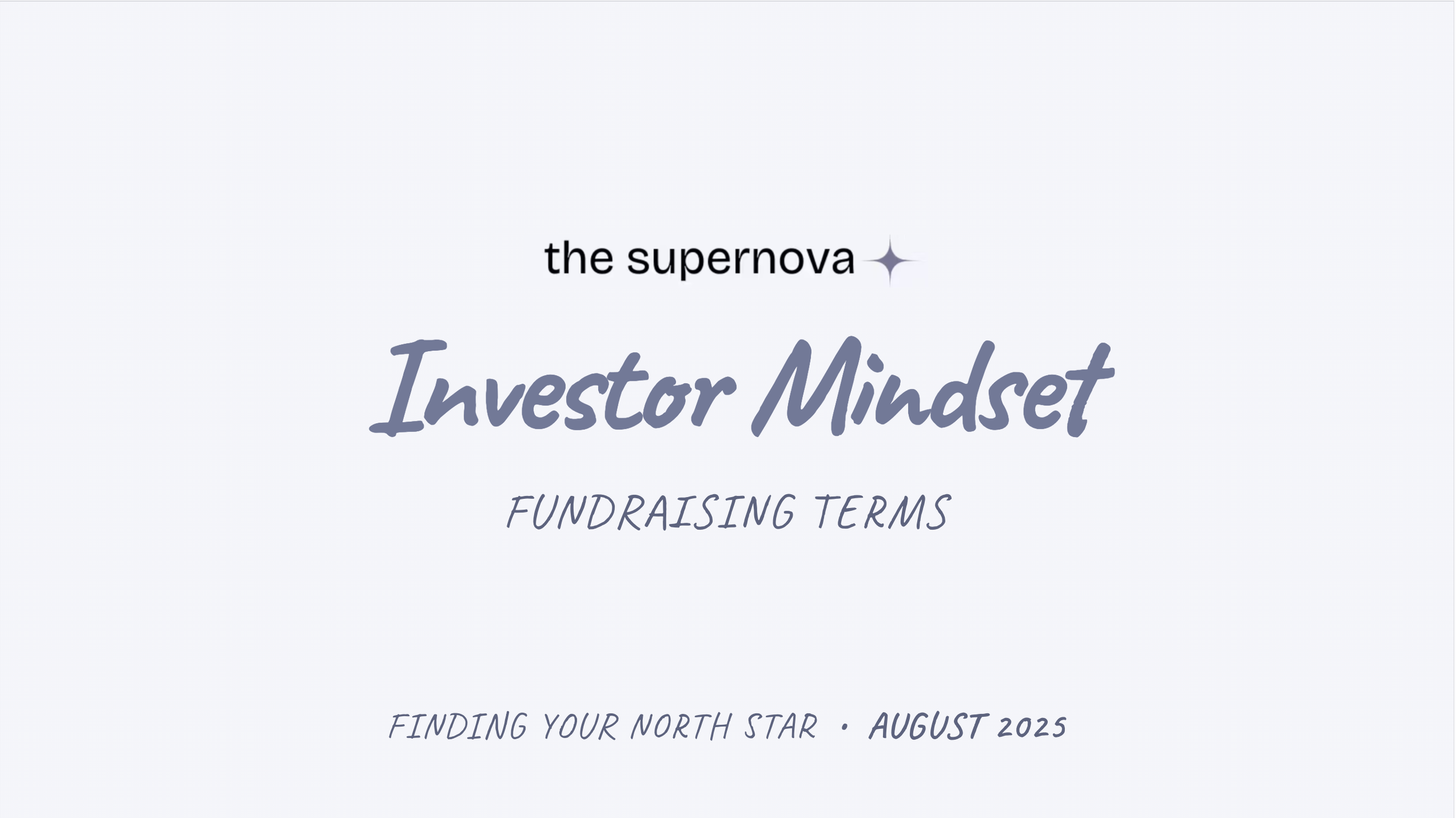 Fundraising terms