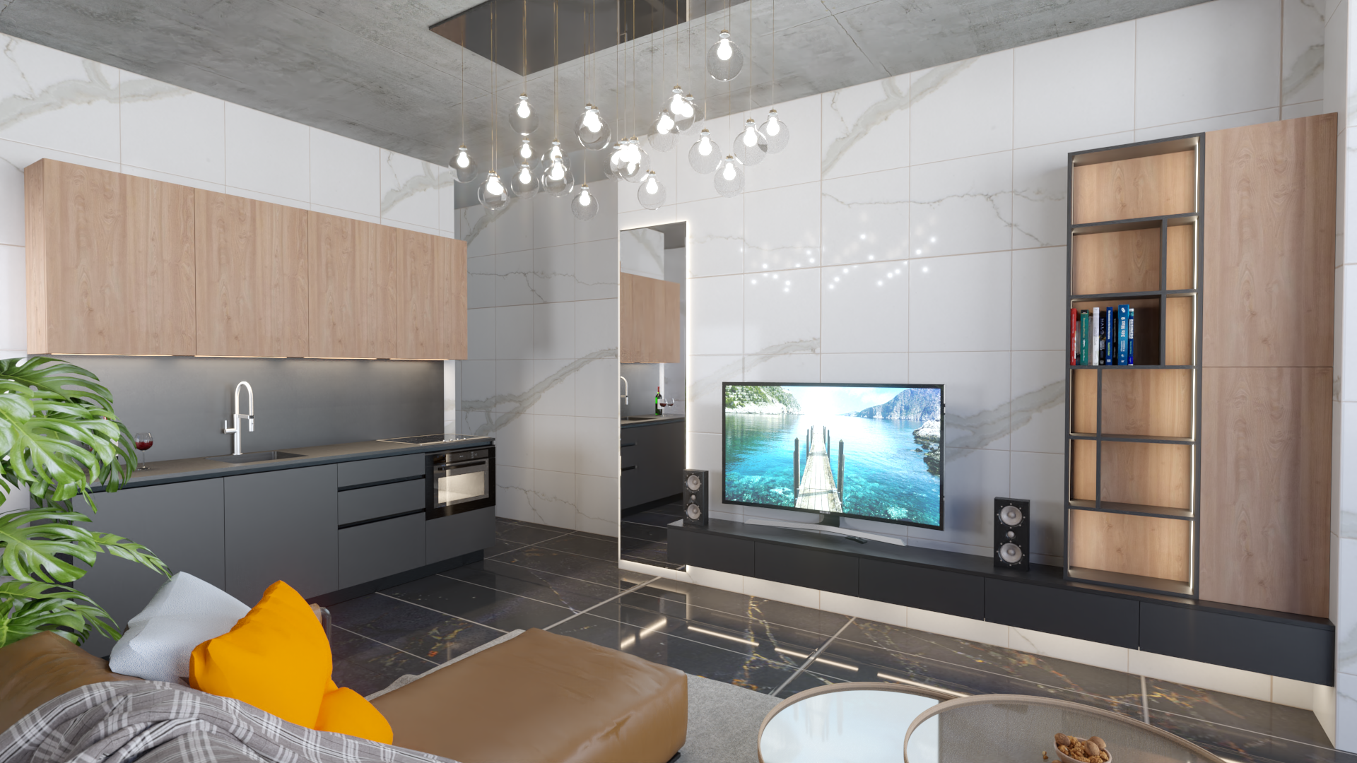 Joinery for Unit 3 of the Saint Luxury development, Harrington St, District Six, Cape Town — bespoke kitchen, scullery, dresser and bathroom design by Heaven Spaces.