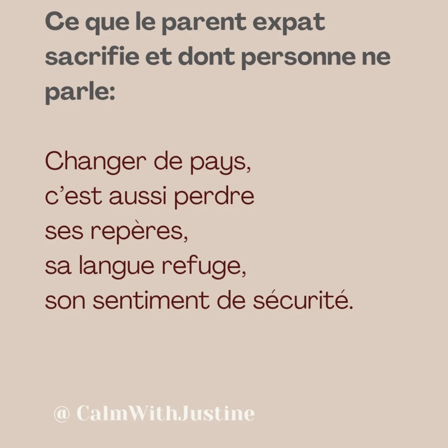 Les sacrifices invisibles des parents expats...

#ParentExpat #MotherExpat #SacrificeInvisible #Maternit&eacute;Expat #mamanexpatri&eacute;e