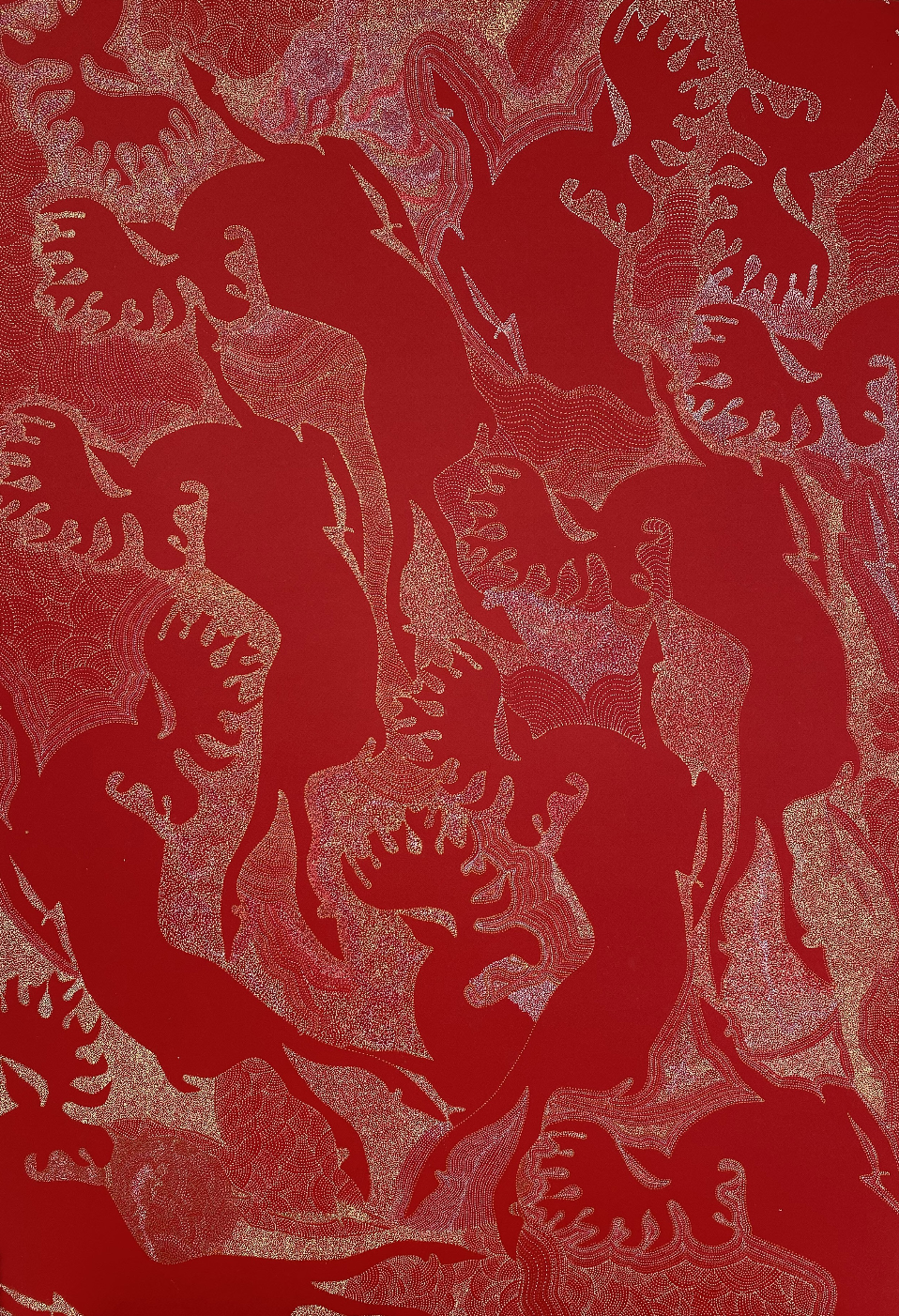 Les cerfs de nomades 70x100 graphique, papier, stylo gel, acrylique,.png