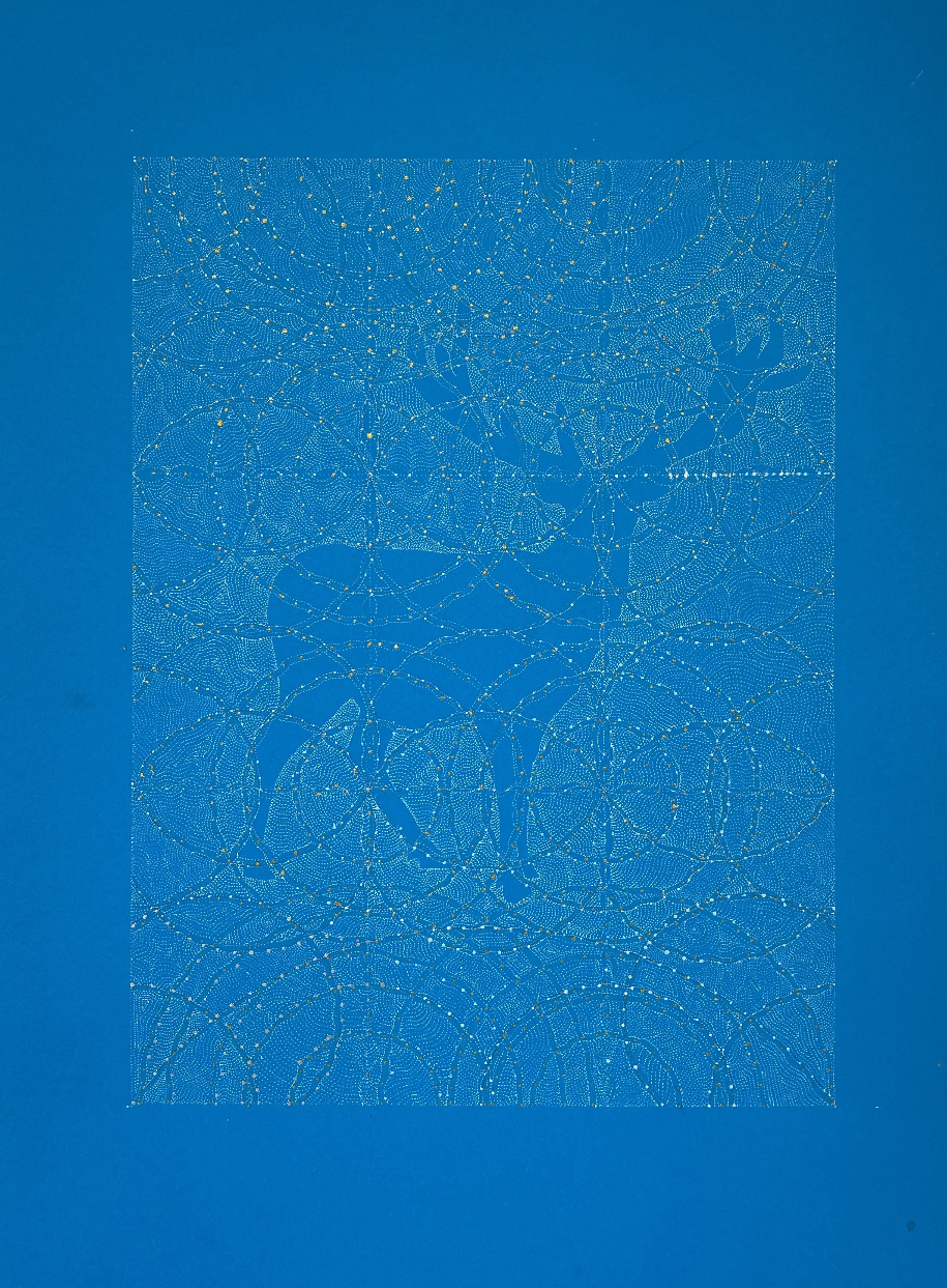 La mère du cerf, 70х100 graphique, papier, stylo gel, acrylique.png