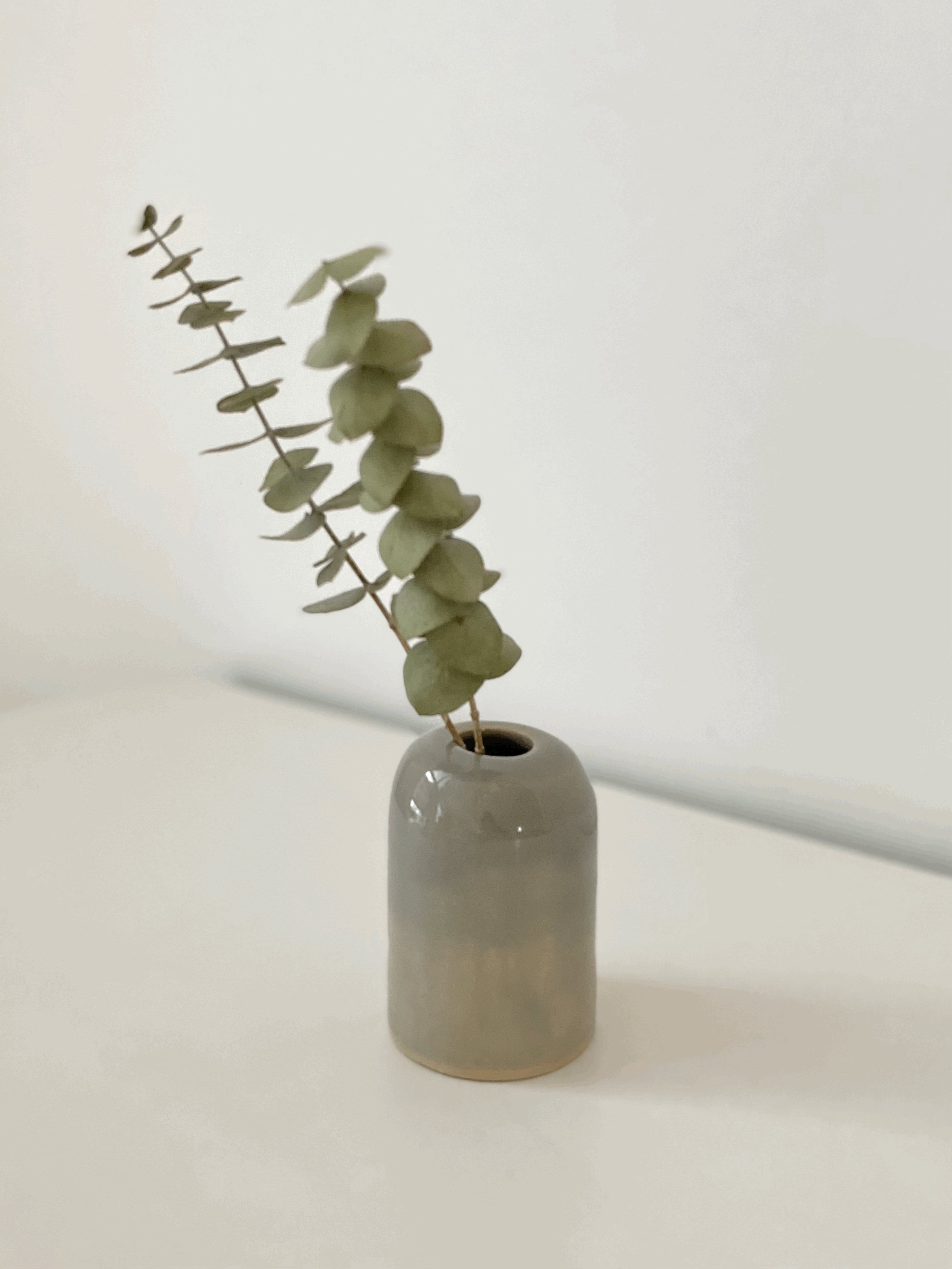 Column Vase Slate Grey
