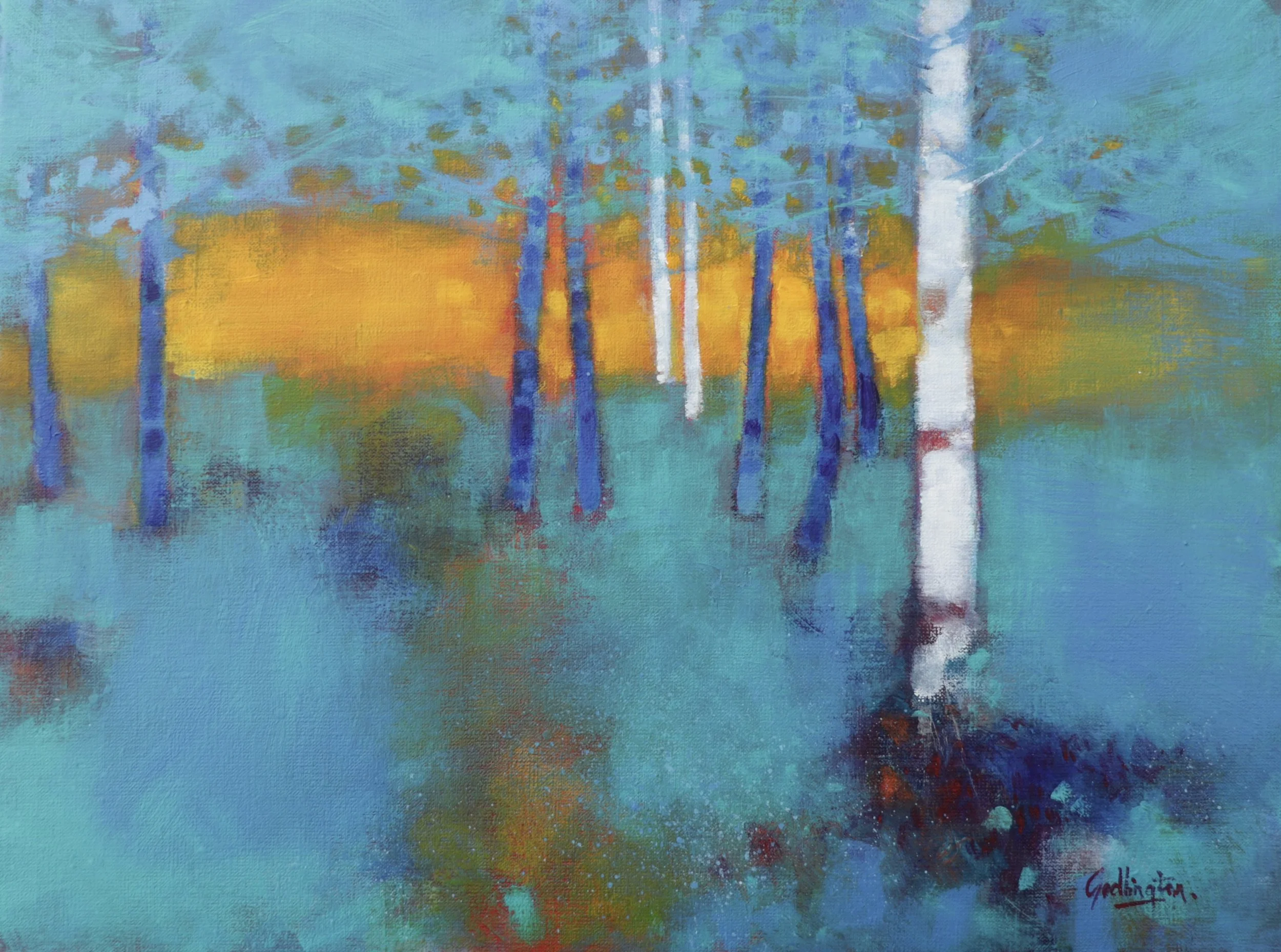 Sunset On Tulloch Moor - 30x40cm  - £475 Enquire at The Perthshire Gallery, Pitlochry