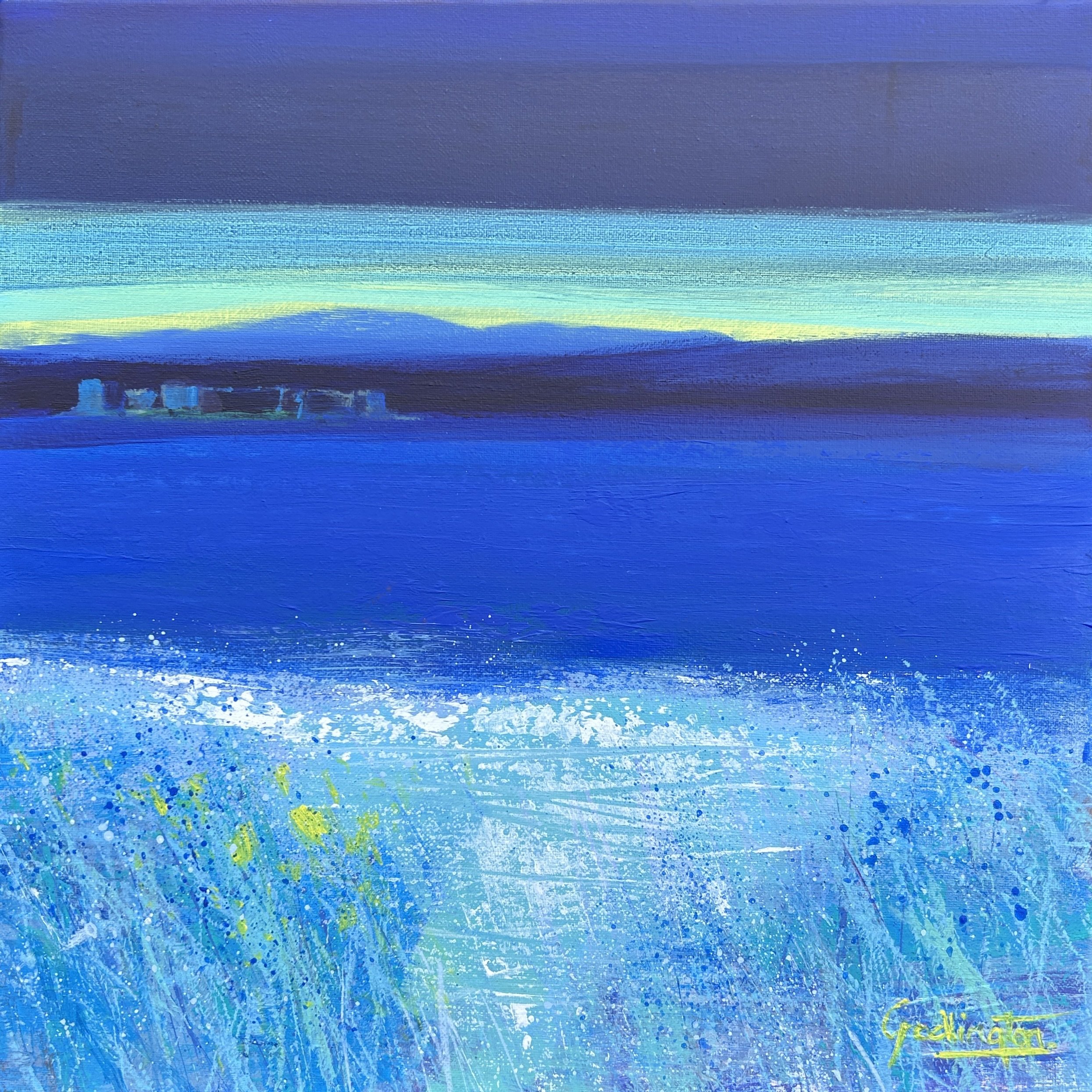 Lochindorb Blues - 30x30cm Available at Speybank Studio £425