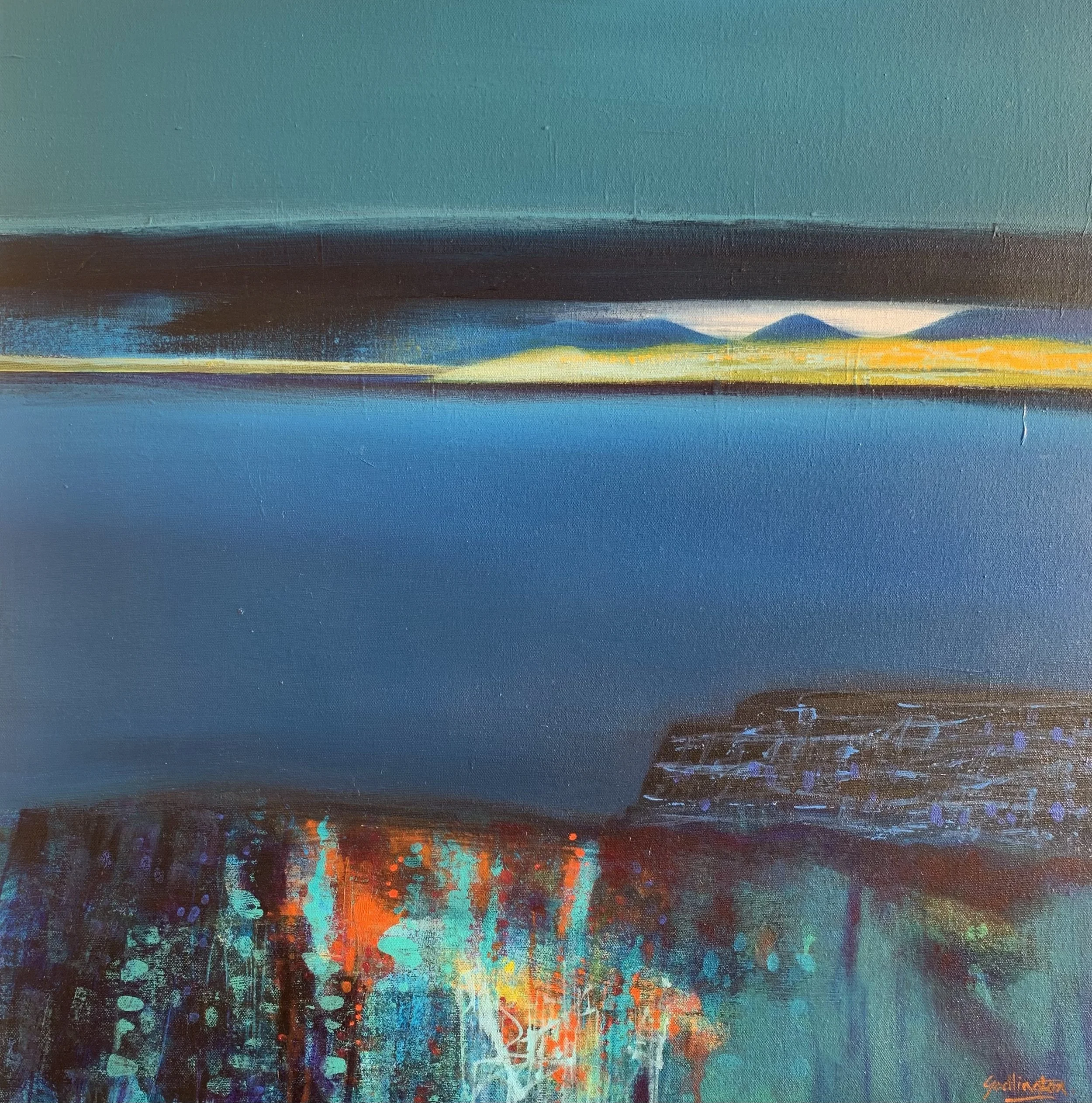 Brightening Sky, North Uist - 60x60cm Enquire