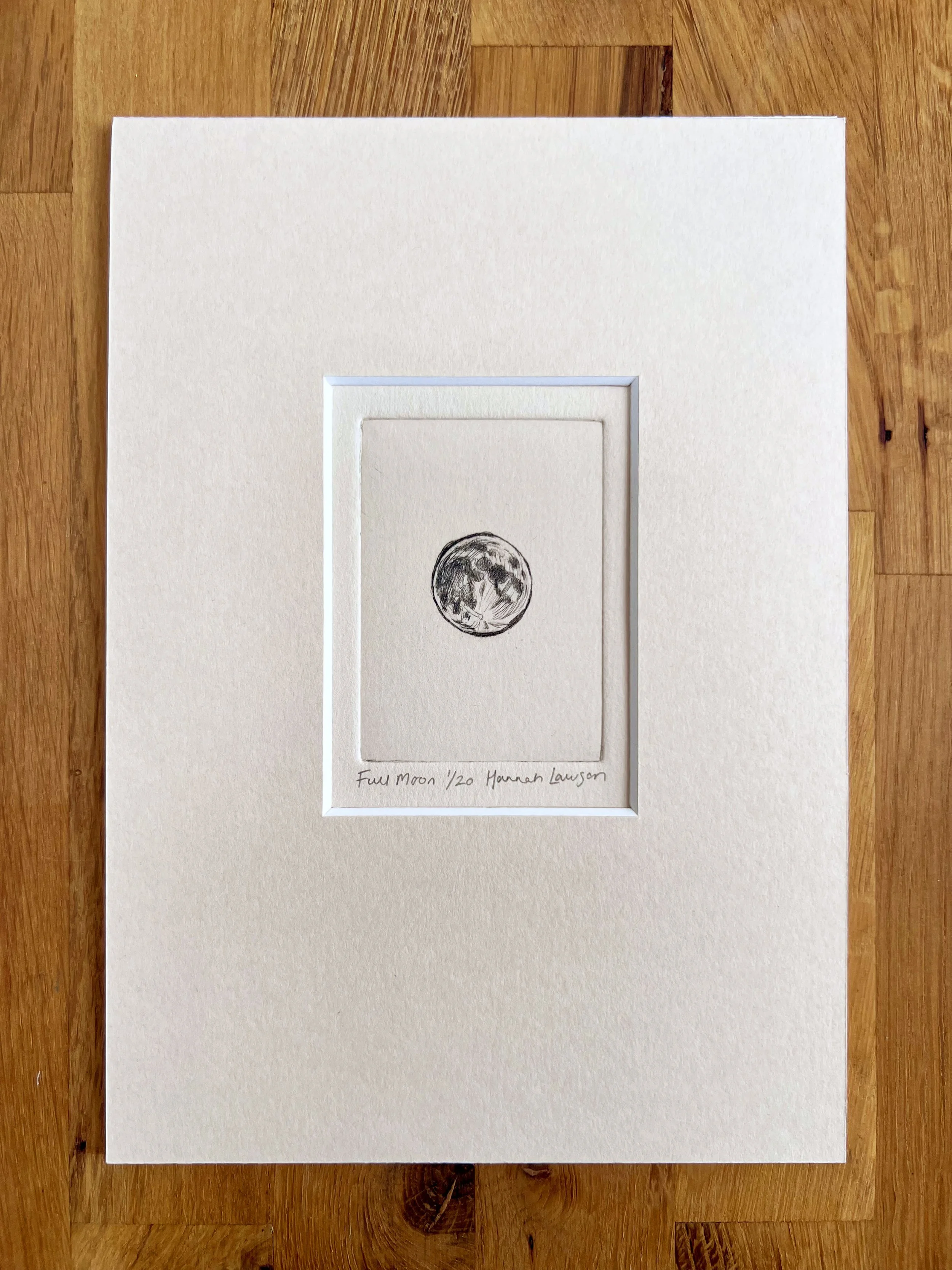Full Moon drypoint print