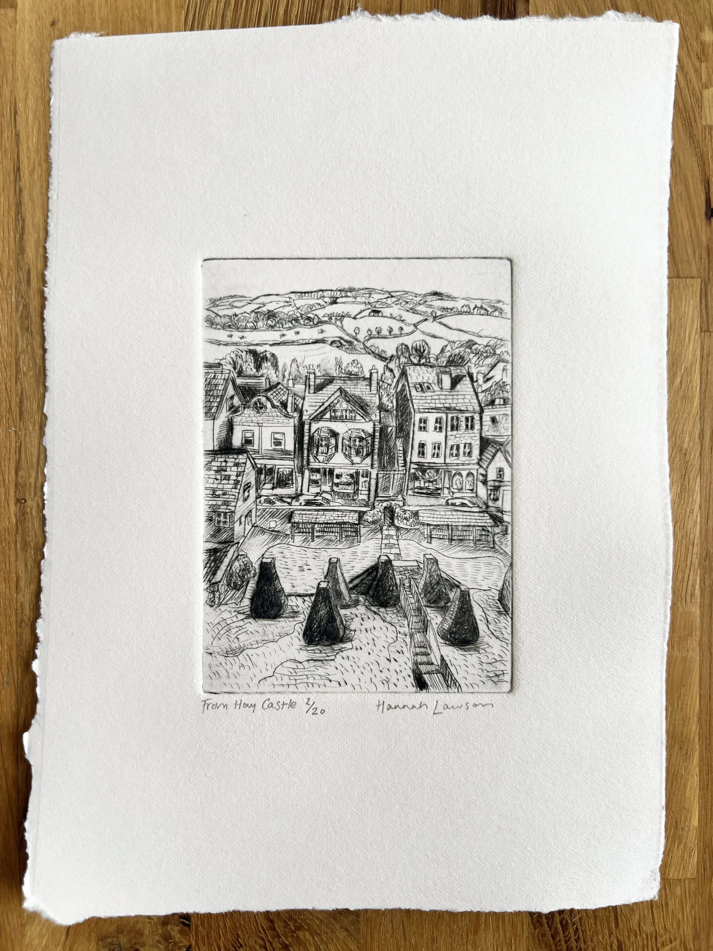 From Hay Castle drypoint print