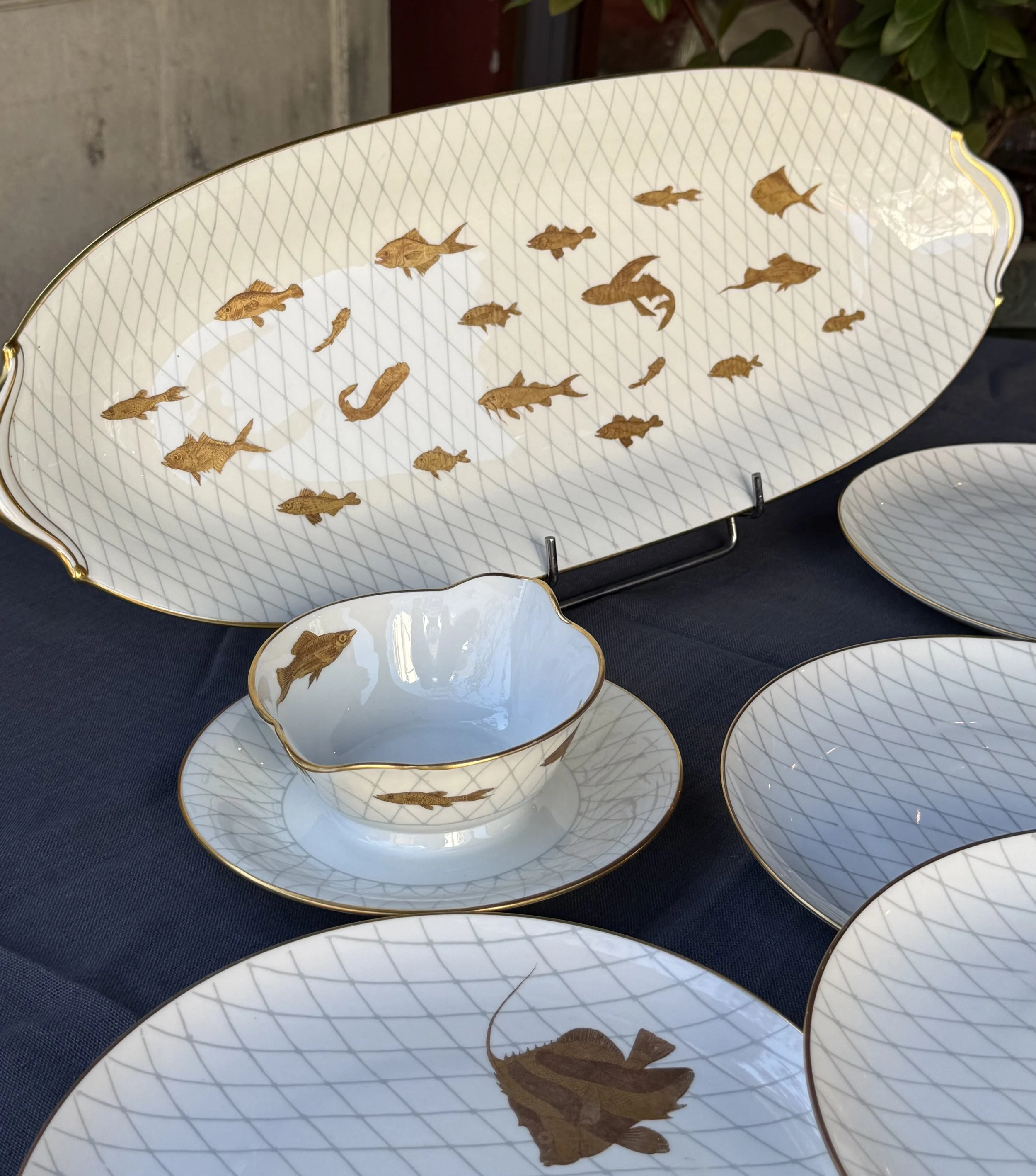 Service à poisson Bernardaud, Limoges, circa 1950