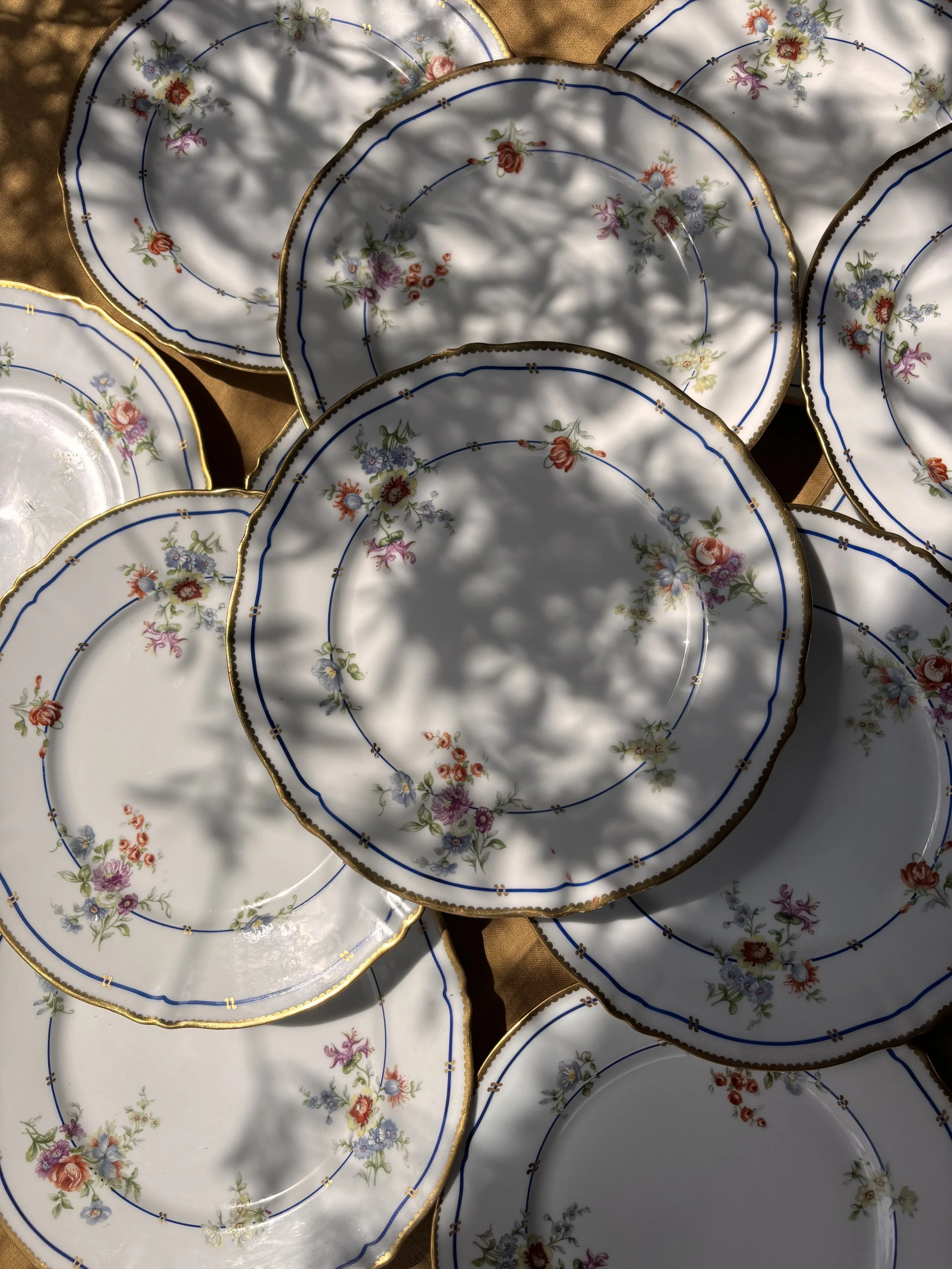 Assiettes en porcelaine de Paris, circa 1880