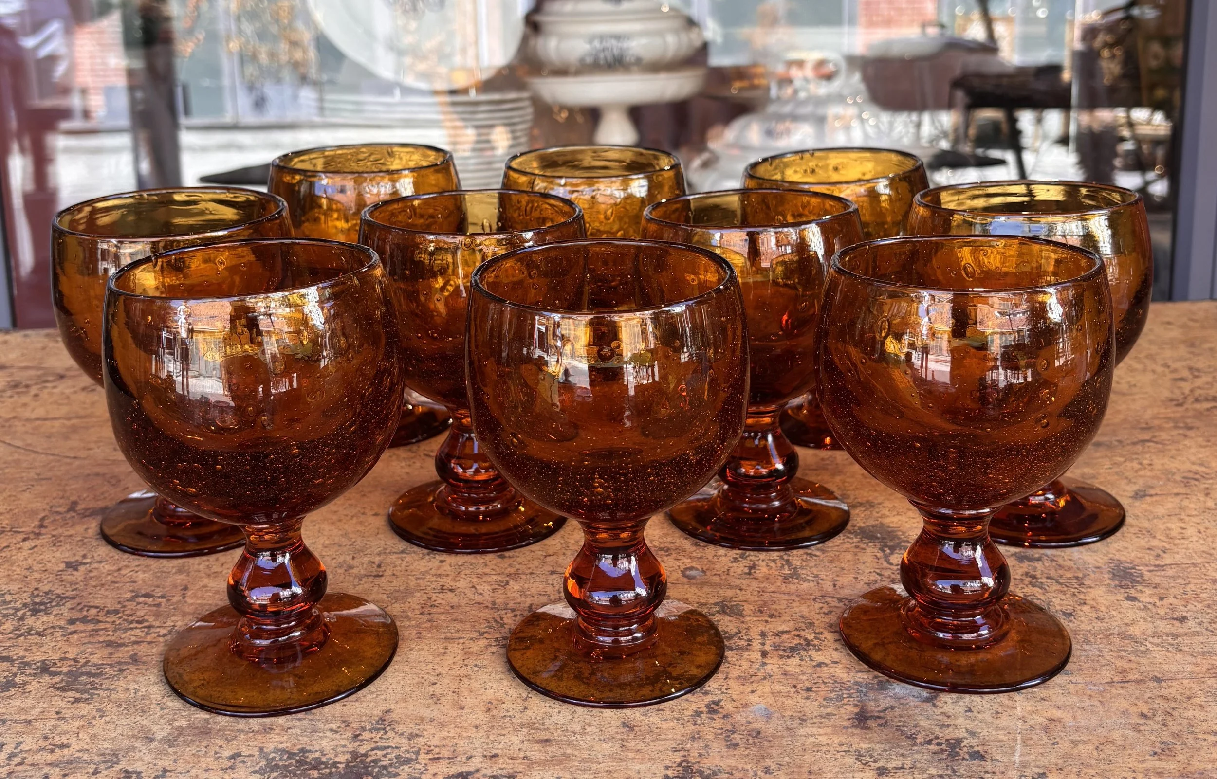 Coupes en verre bullé Biot, France, XXème